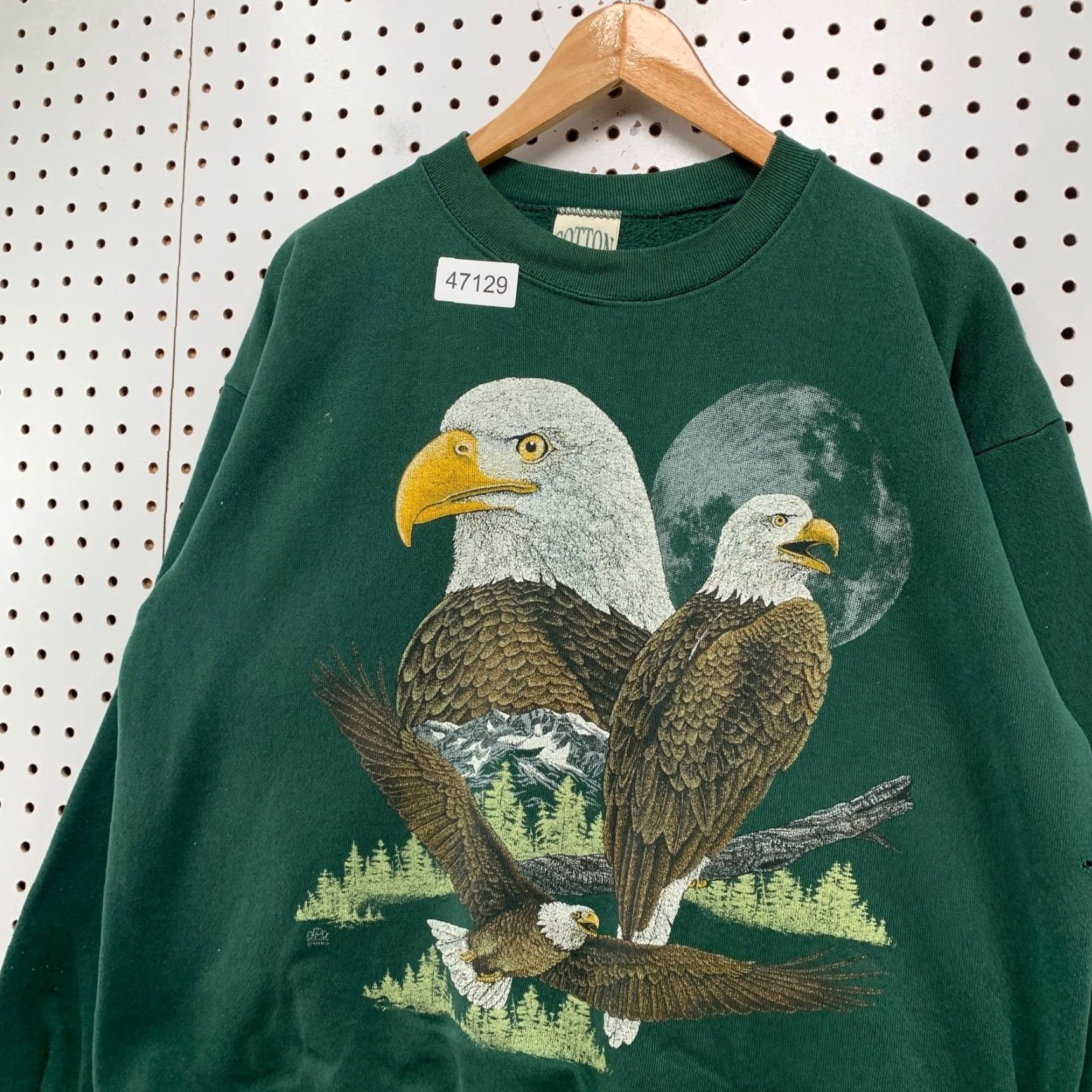 Vintage VINTAGE Cotton Grove Sweatshirt Mens L Green Eagle Nature USA Outdoor Cotton Grove Sweatshirt Animals Bird Nature USA L Mens Green Vintage Size US L / EU 52-54 / 3 - 6 Thumbnail