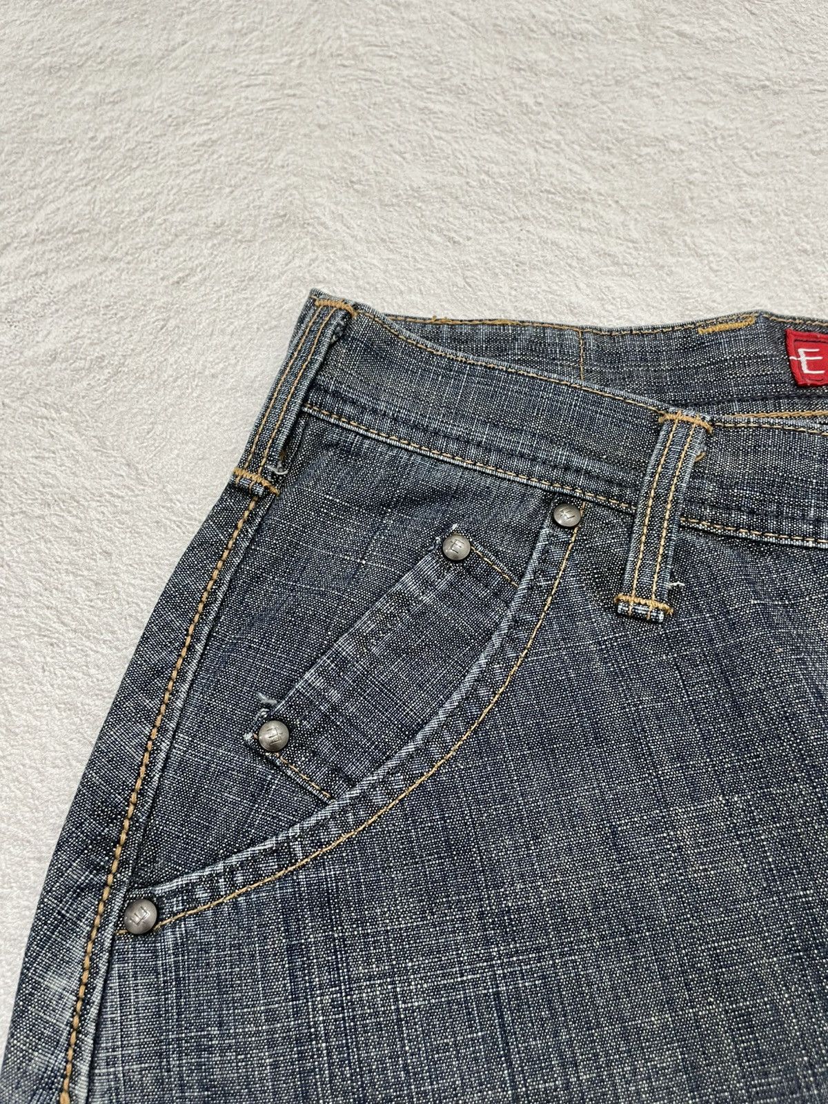 Le Grande Bleu (L.G.B.) 2000s Vintage Flared Jeans Edwin Denim Y2K Size US 30 / EU 46 - 5 Thumbnail