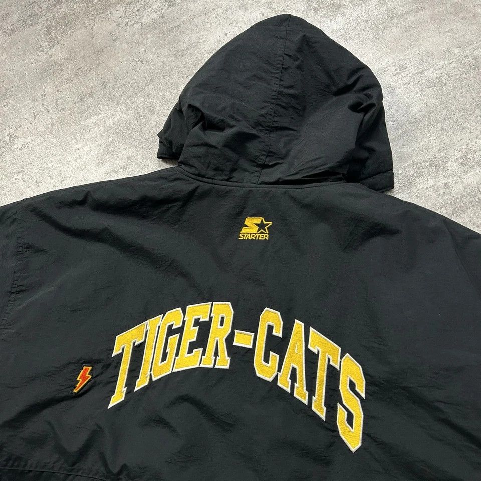 Starter × Vintage RARE CFL HAMILTON TIGER CATS STARTER PUFFER JACKET HOODDIE Size US L / EU 52-54 / 3 - 4 Thumbnail