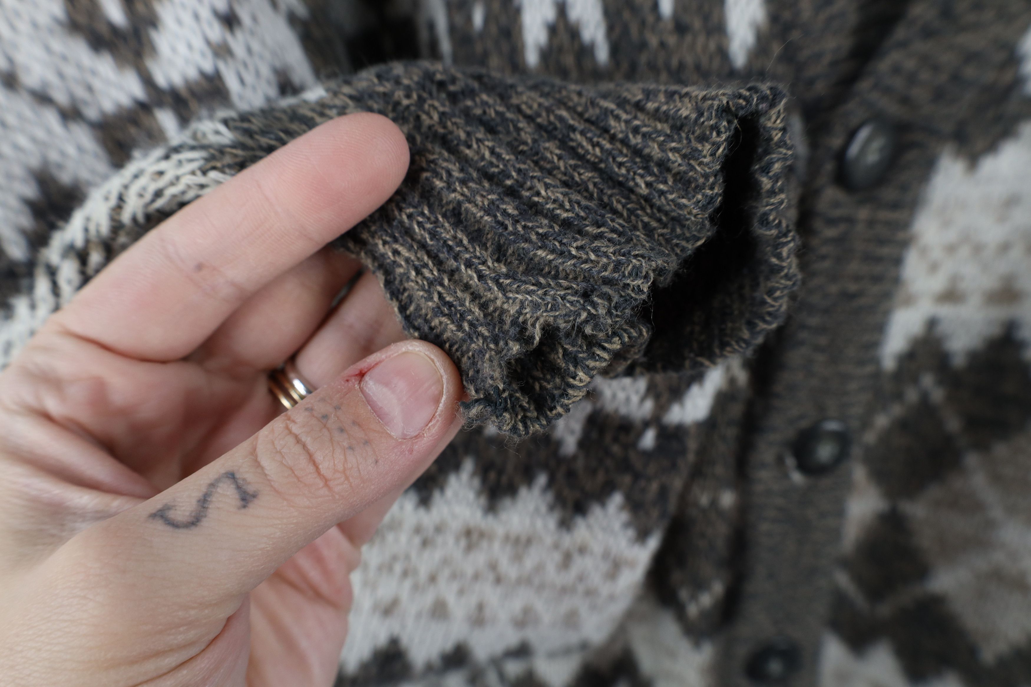 Vintage Vintage 90s Streetwear Fair Isle Knit Cardigan Sweater Size US L / EU 52-54 / 3 - 5 Thumbnail