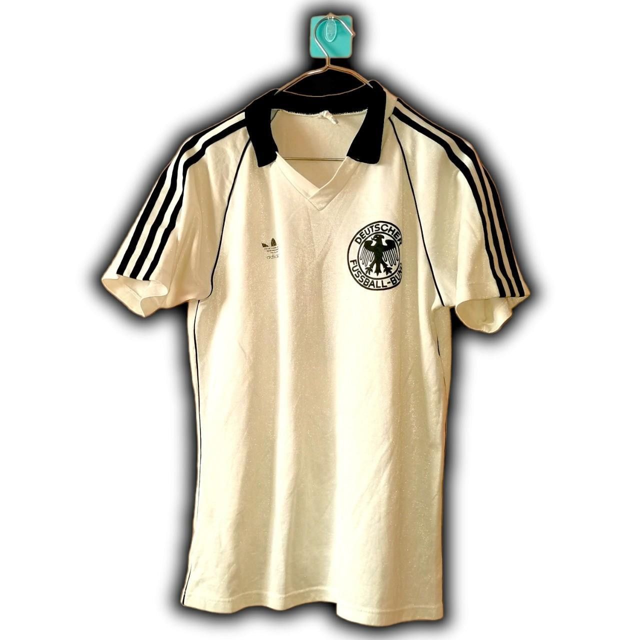Adidas Match Worn Germany 1984 1985 1986 trikot Maglia maillot Size US L / EU 52-54 / 3 - 3 Thumbnail