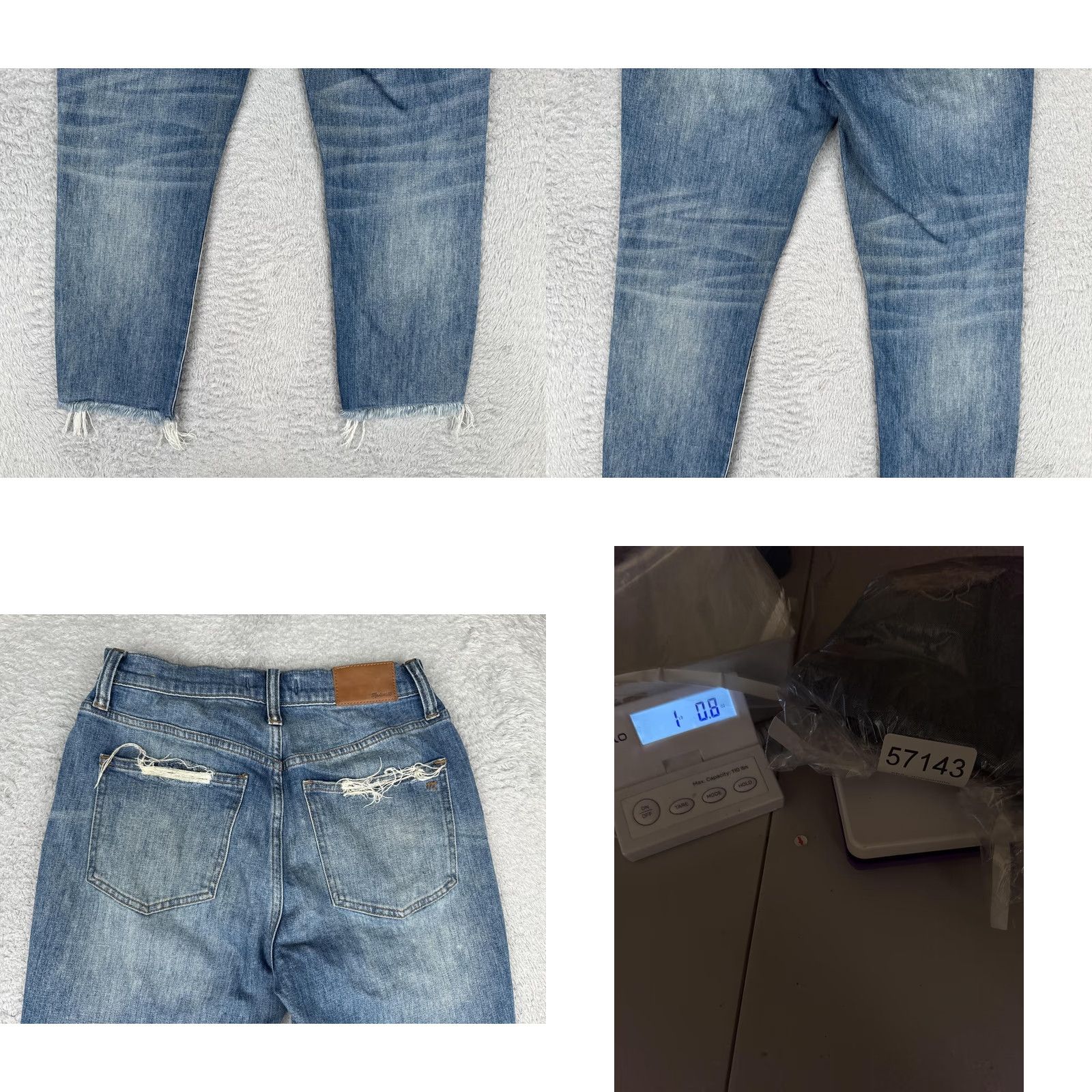 Madewell VINTAGE Madewell Jeans Womens 27 Blue Mid Rise Distressed Crop 27x24.5 Slim Pocket Fringe 5-Pocket Denim Fall Mens? Size 27" / US 4 / IT 40 - 10 Thumbnail