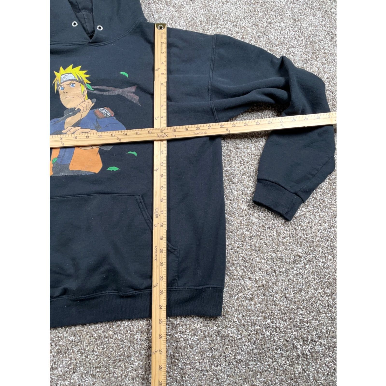 Doublet Naruto Shippuden Hoodie Adult Large Black Graphic Print Sweatshirt Anime Crew Neck Pullover Cotton Blend Men’s 90s Retro Graphic Size US L / EU 52-54 / 3 - 5 Thumbnail
