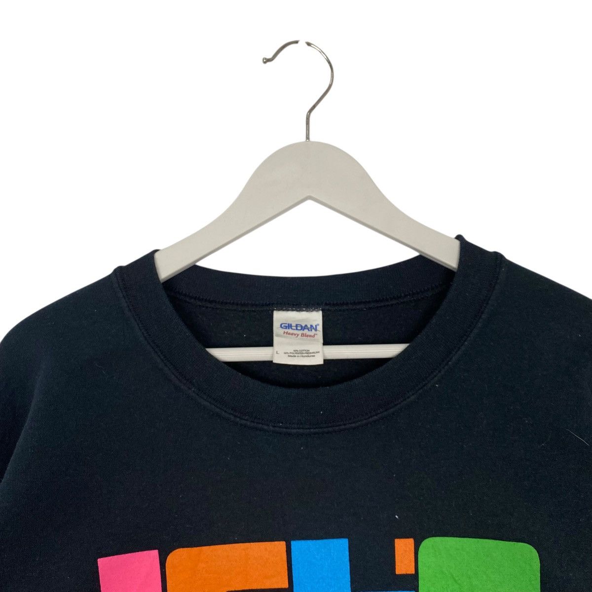 Other Vintage Gildan Big Logo Printed Crewneck Sweatshirt Black L Size US L / EU 52-54 / 3 - 4 Thumbnail