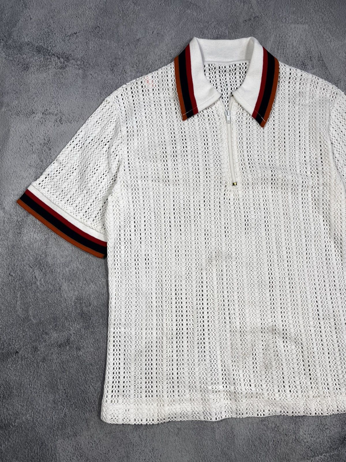 Vintage Vintage 90s Mesh golf tee polo old money style size M Size US M / EU 48-50 / 2 - 2 Thumbnail