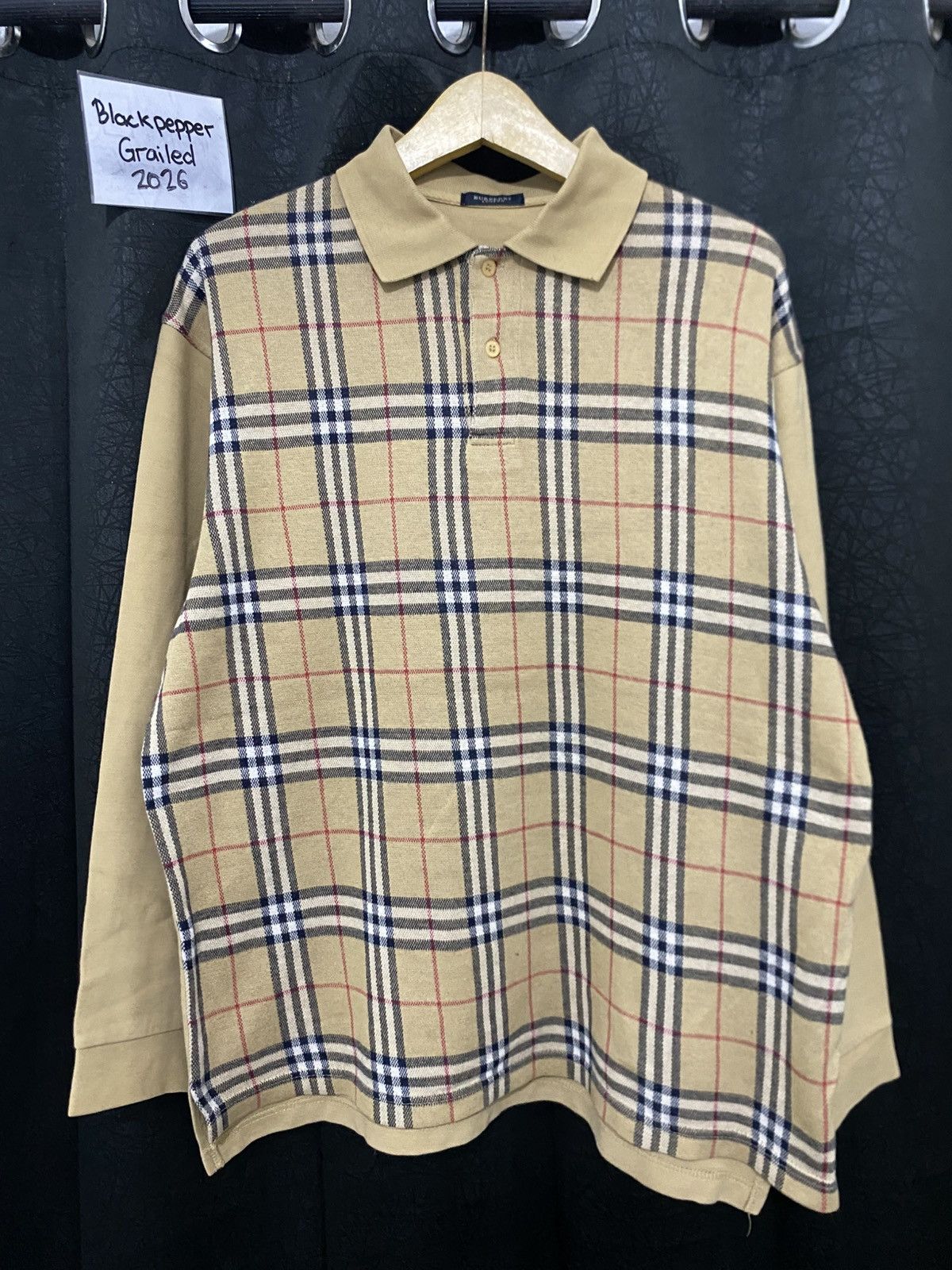 Burberry Burberry Nova Check L/S Polos Size US M / EU 48-50 / 2 - 1 Thumbnail
