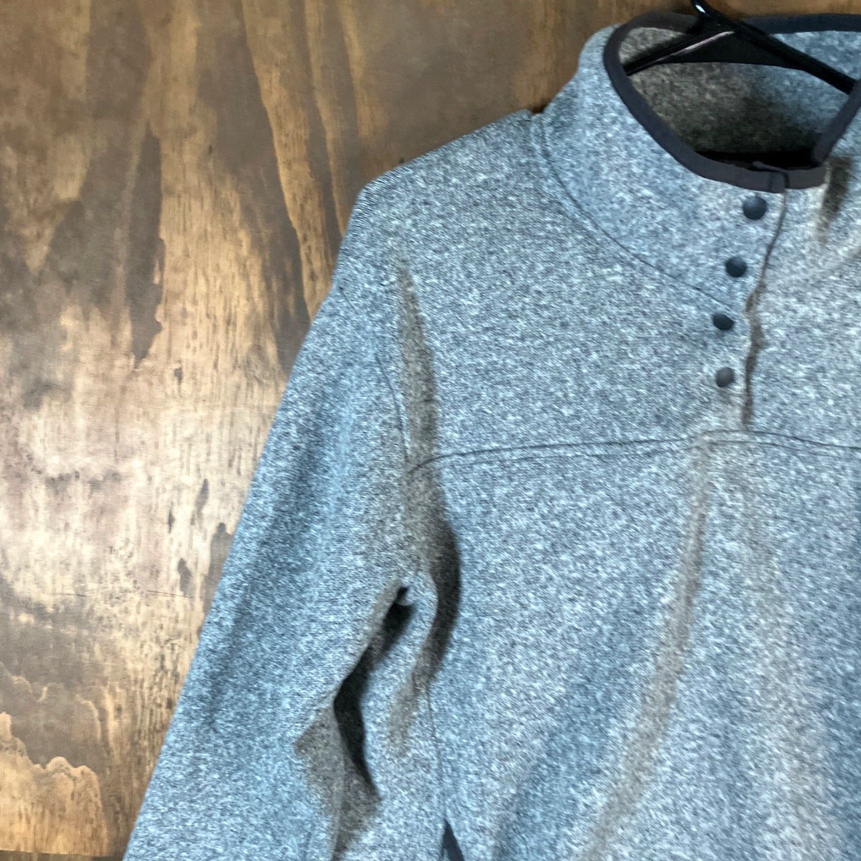 Eddie Bauer Eddie Bauer Womens Sweatshirt Gray Radiator Fleece Snap Mock Neck Large Size L / US 10 / IT 46 - 4 Thumbnail