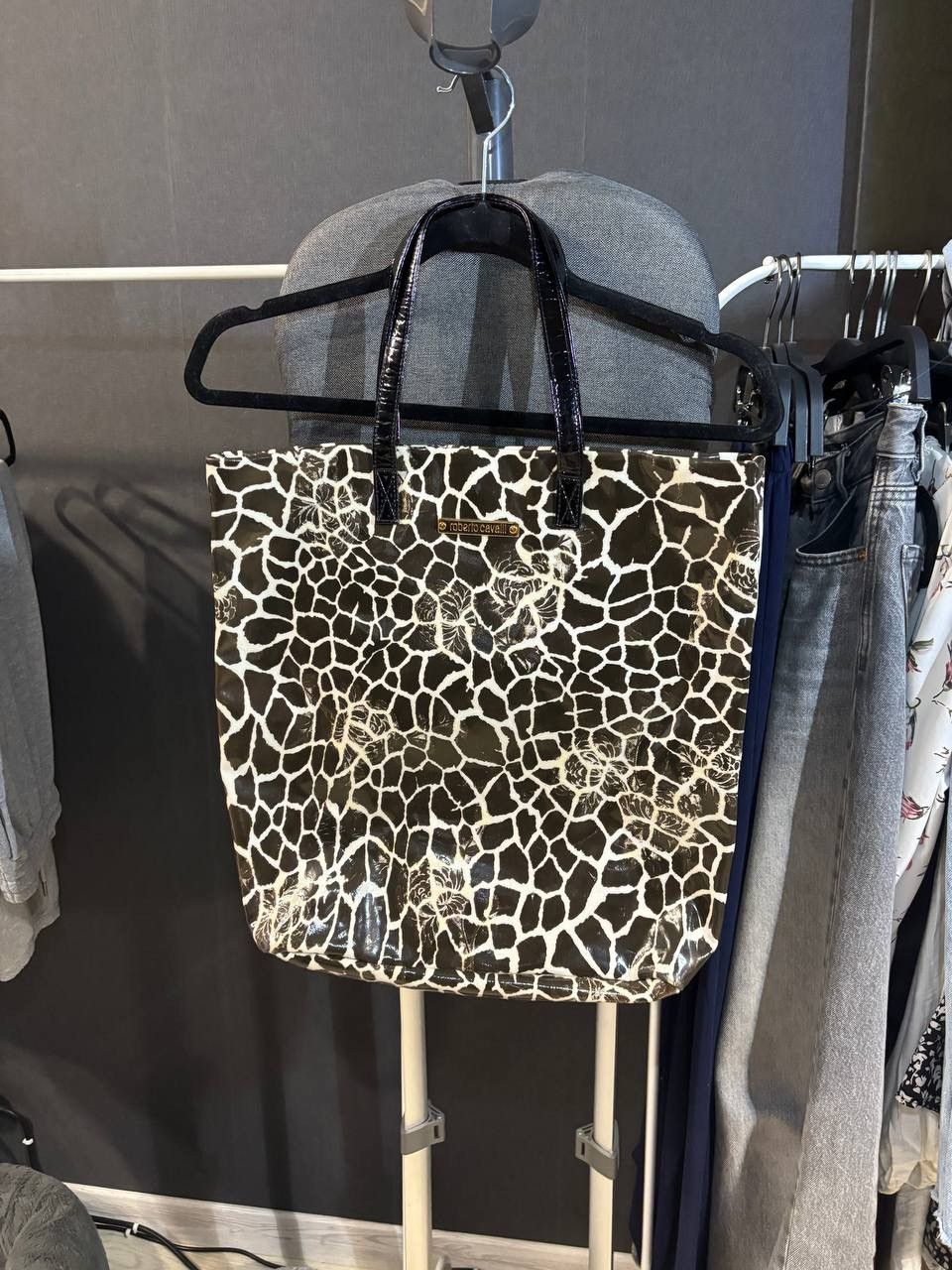 Roberto Cavalli Tote Bag animal print