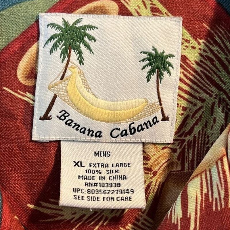 Other Banana Cabana Men’s XL Floral Martini SS Silk Hawaiian Shirt Size US XL / EU 56 / 4 - 3 Thumbnail