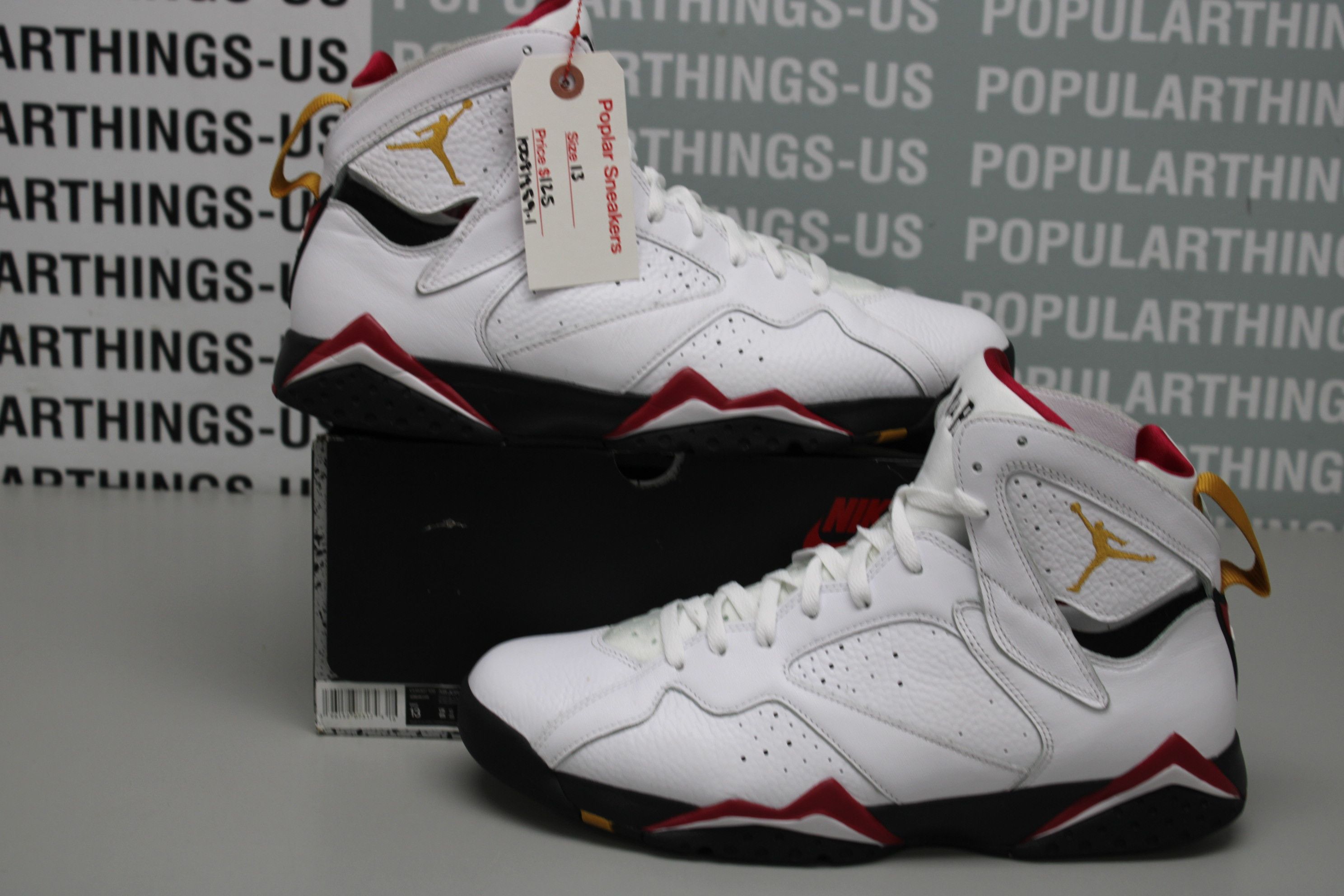 image of Air Jordan 7 Retro 7 Cardinal Size 13 Shoes in White, Men's