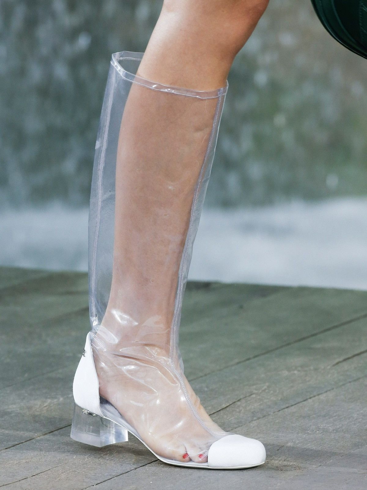 Chanel S/S 18 Transparent Boots Size US 8 / IT 38 - 1 Thumbnail
