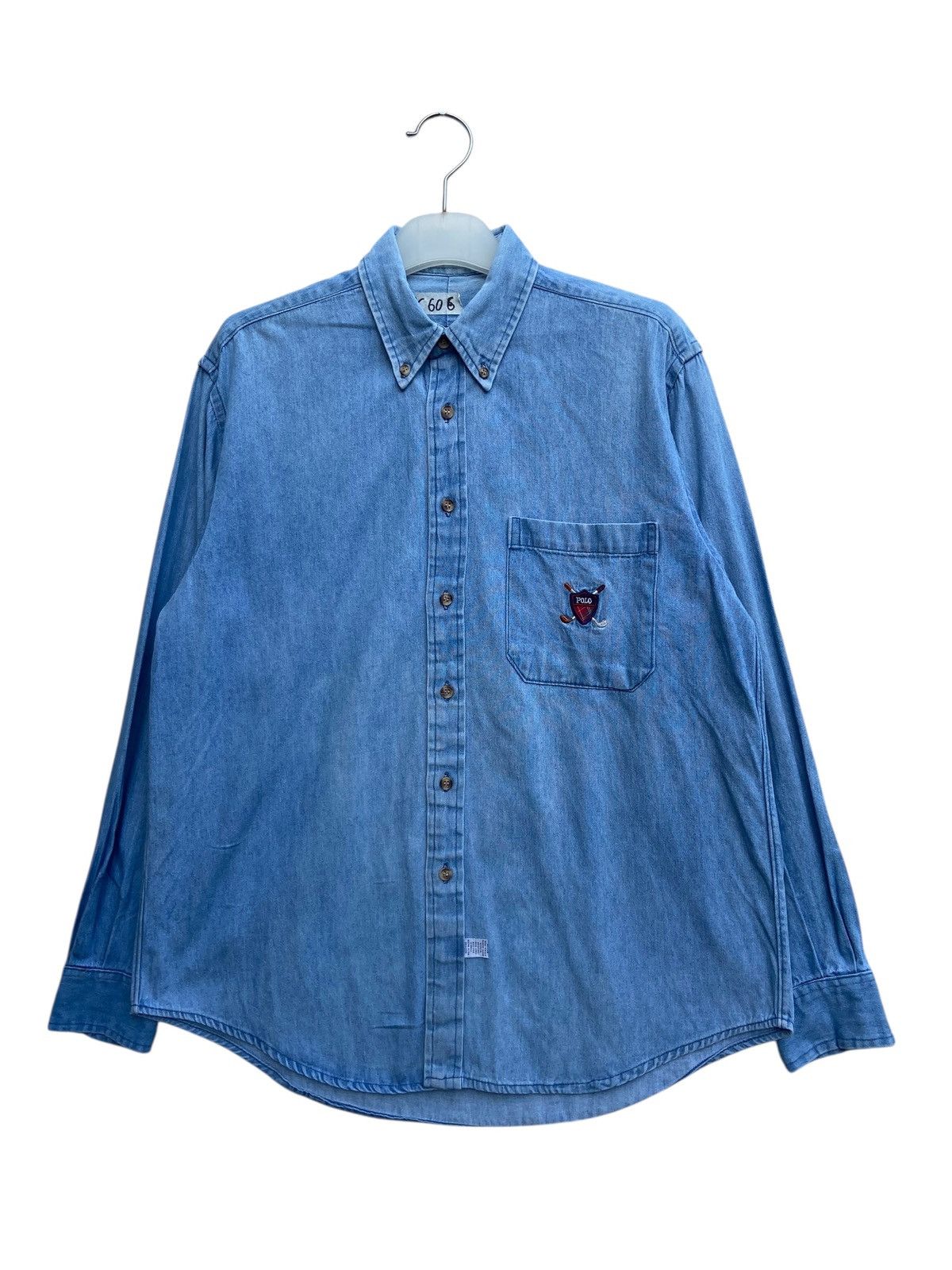 Polo Ralph Lauren Vintage Polo Ralph Lauren Polo Shield Chambray Size US L / EU 52-54 / 3 - 1 Thumbnail