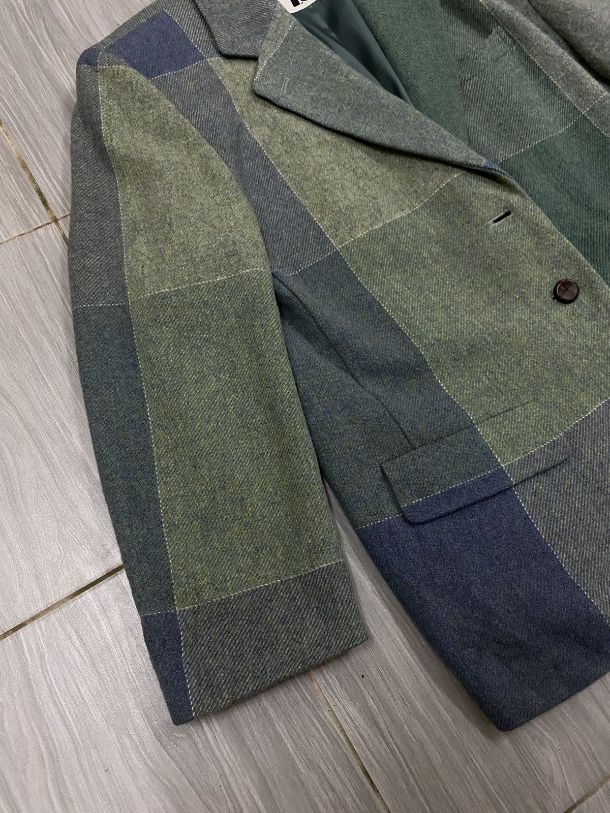 Issey Miyake Issey Miyake Wool Splendor Tweed Patchwork Tailored Jacket Size M / US 6-8 / IT 42-44 - 6 Thumbnail