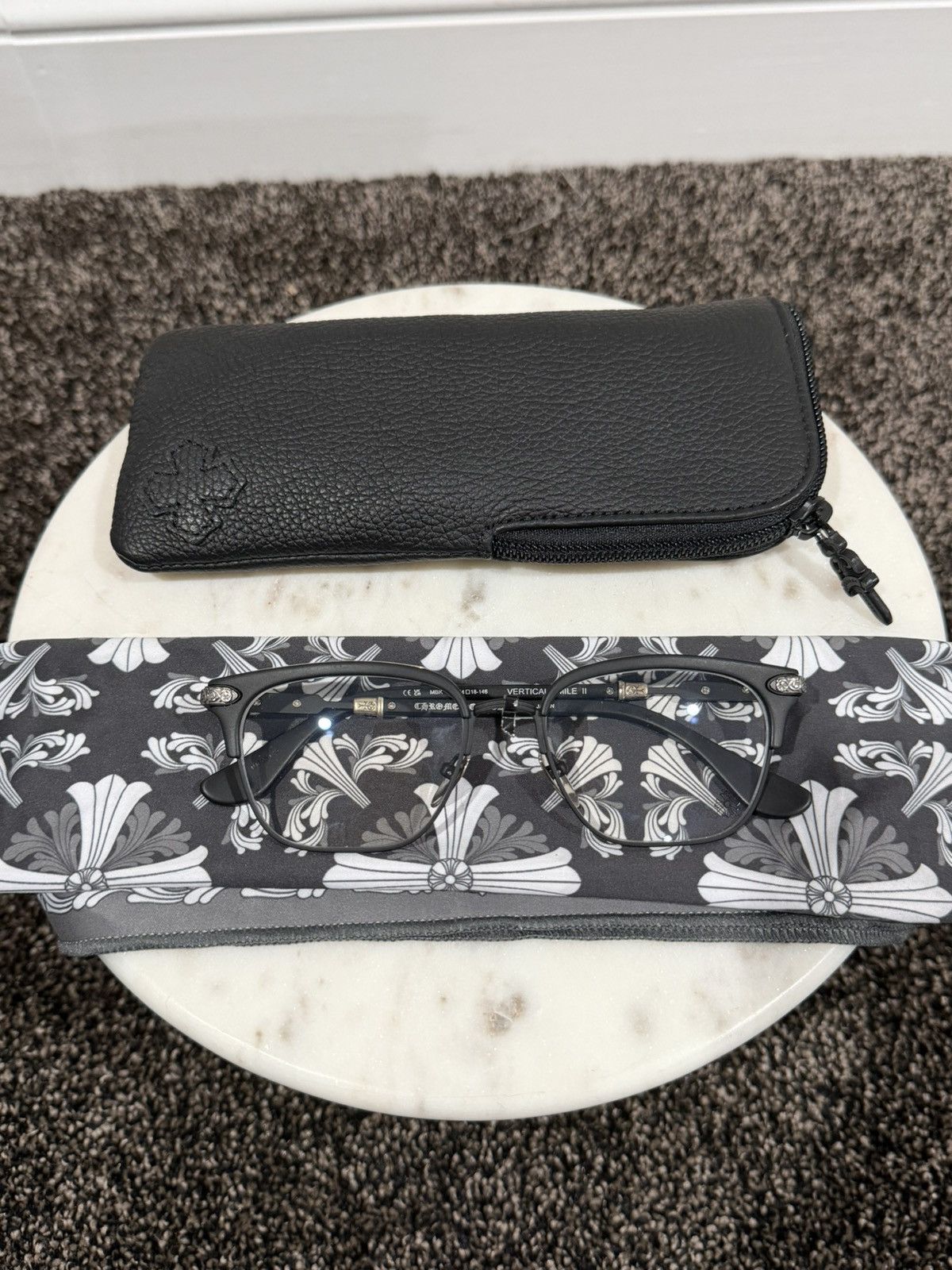 Chrome Hearts Chrome Hearts Vertical Smile II Black/Silver Glasses Size ONE SIZE - 14 Thumbnail