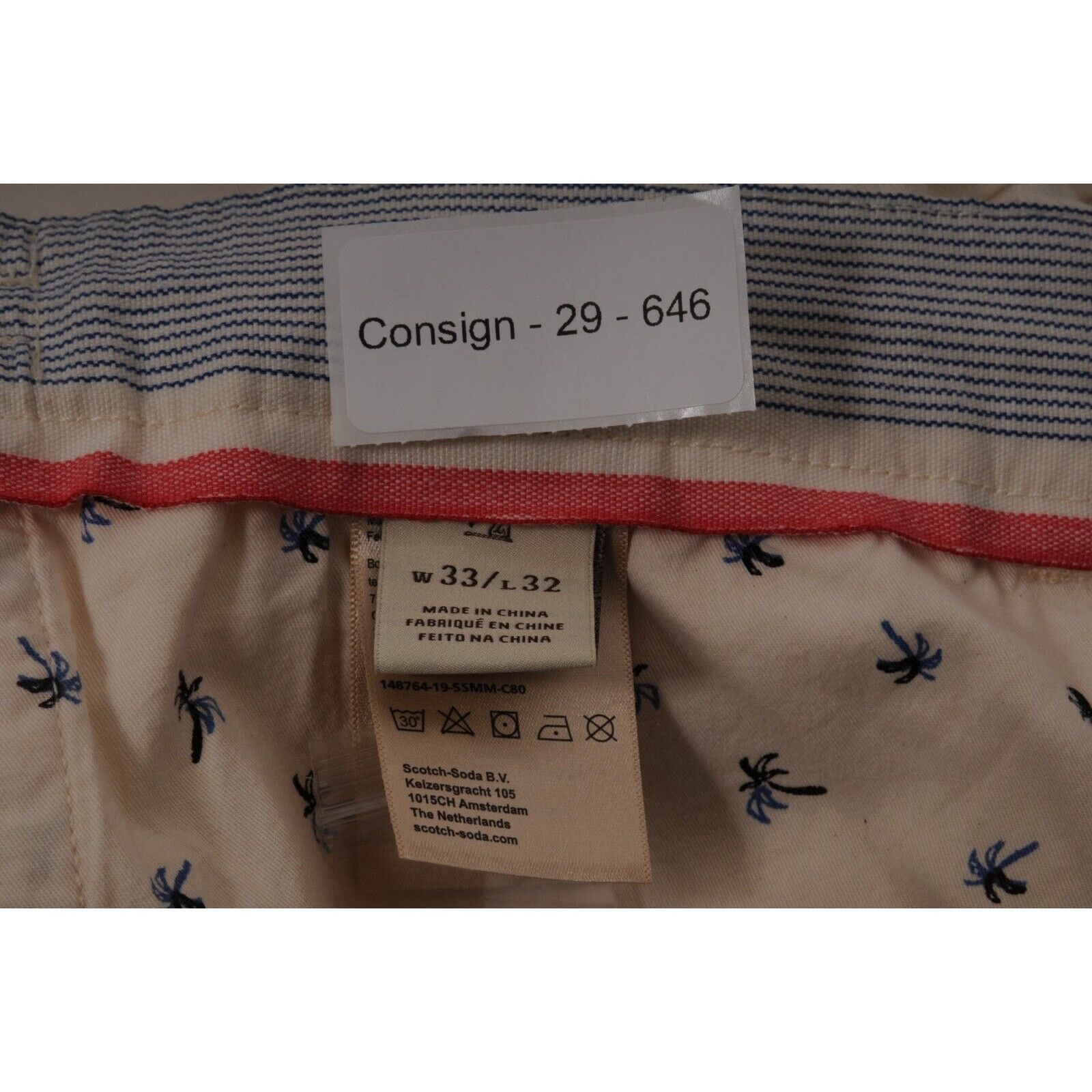 Scotch & Soda Warren Linen Blend Twill Jogger Size US 33 - 11 Thumbnail