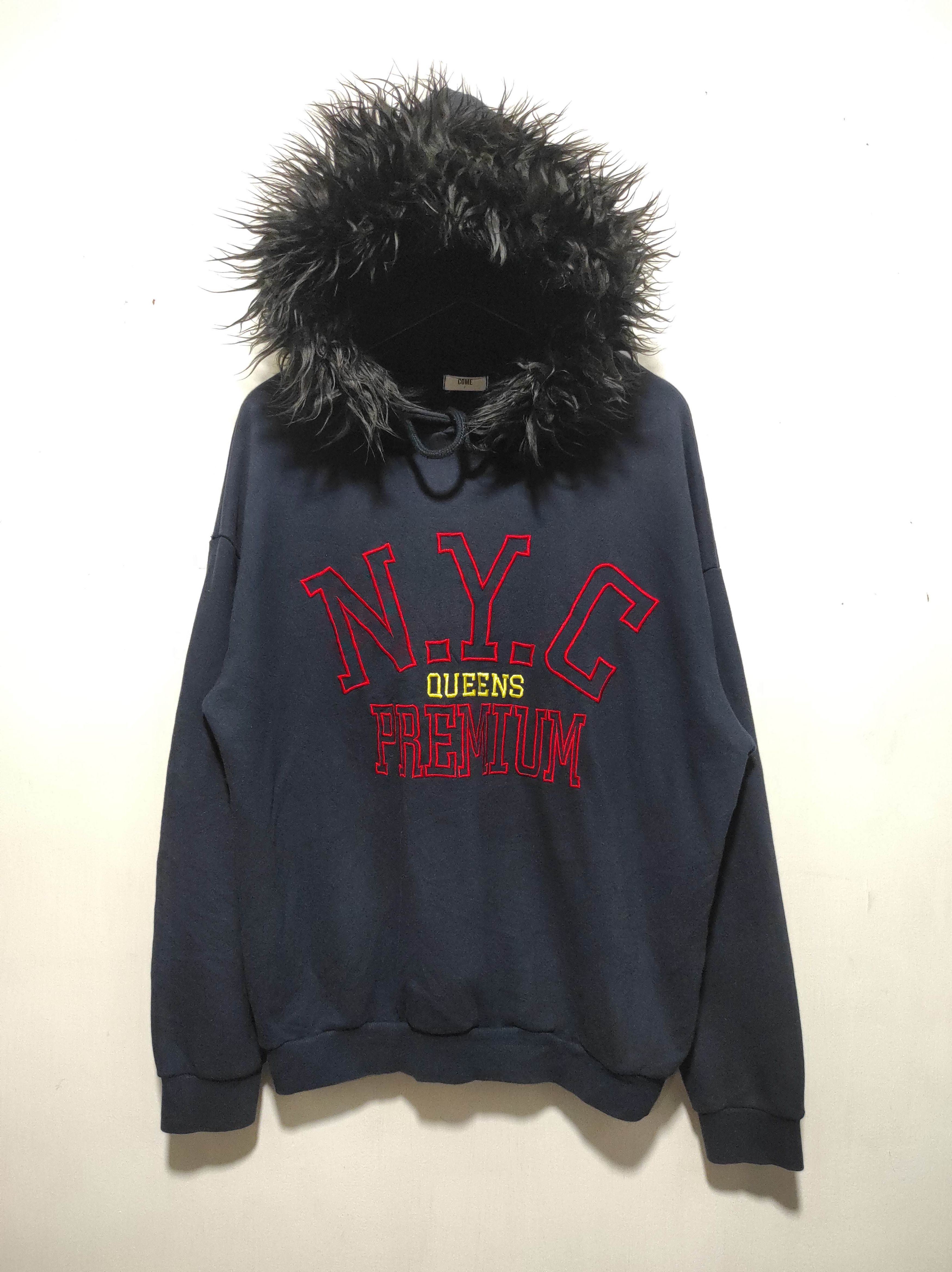 Come N.Y.C Boxy Zip Fur Hoodie LGB IfSixWasNine style