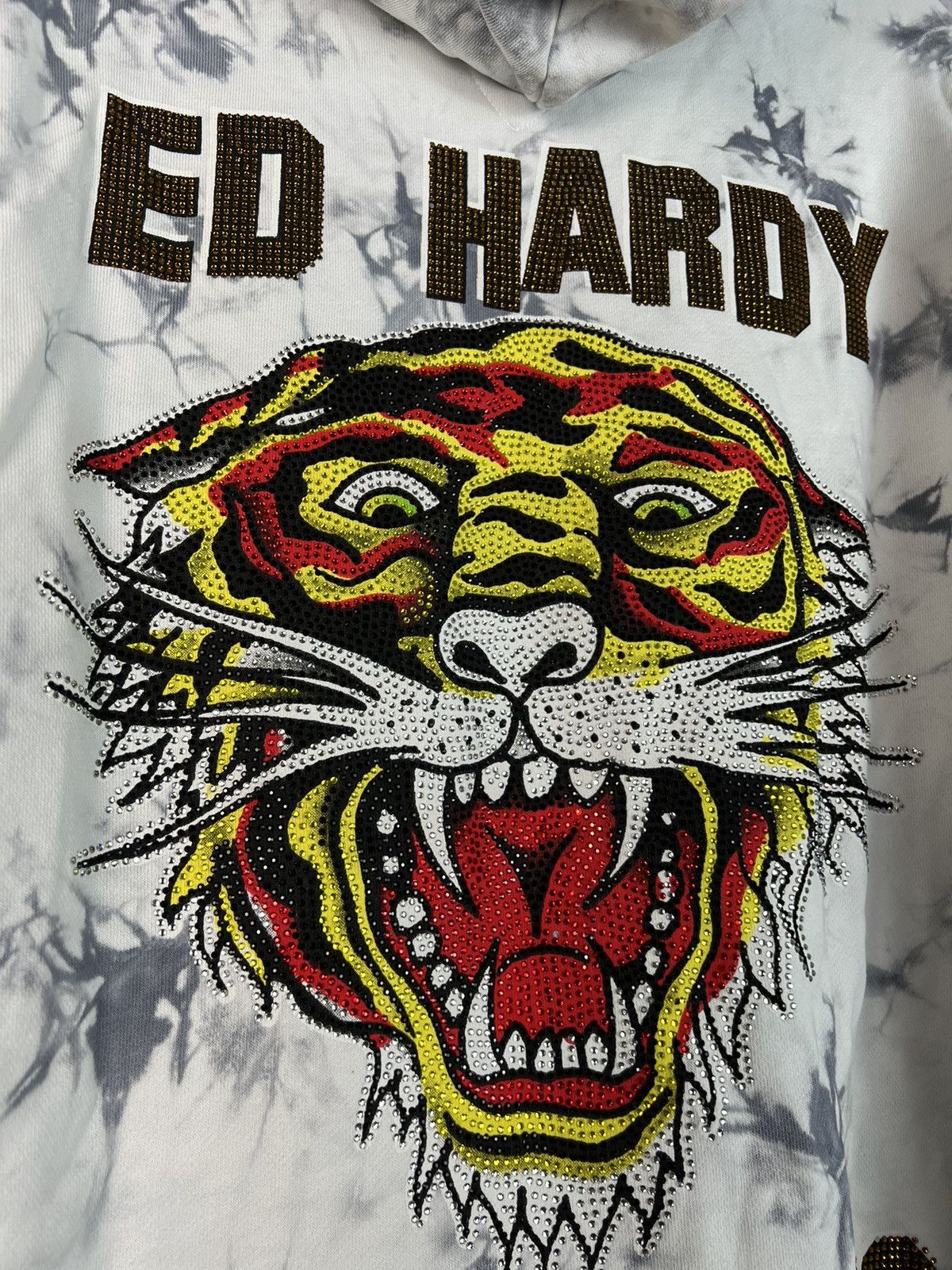 Ed Hardy Vintage Ed Hardy oversized Los Angeles Drip sequins Hoodie Size US L / EU 52-54 / 3 - 3 Thumbnail