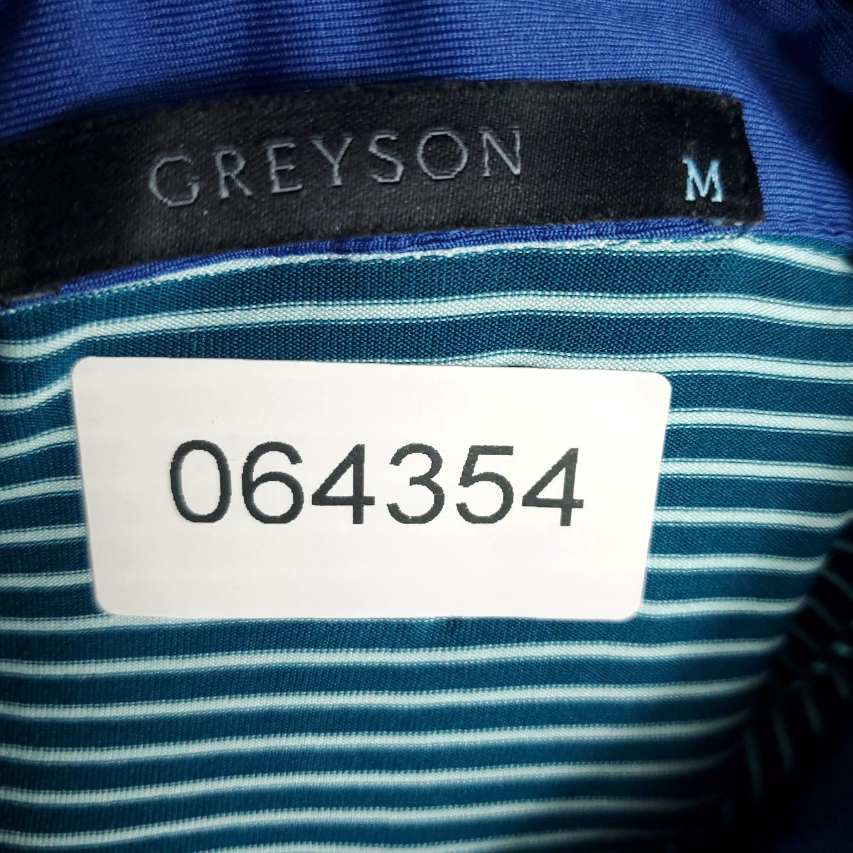 Vintage Greyson Polo Shirt Mens Size Medium Teal Striped Wolf Golf Casual Short Sleeve Polo Size US M / EU 48-50 / 2 - 7 Thumbnail