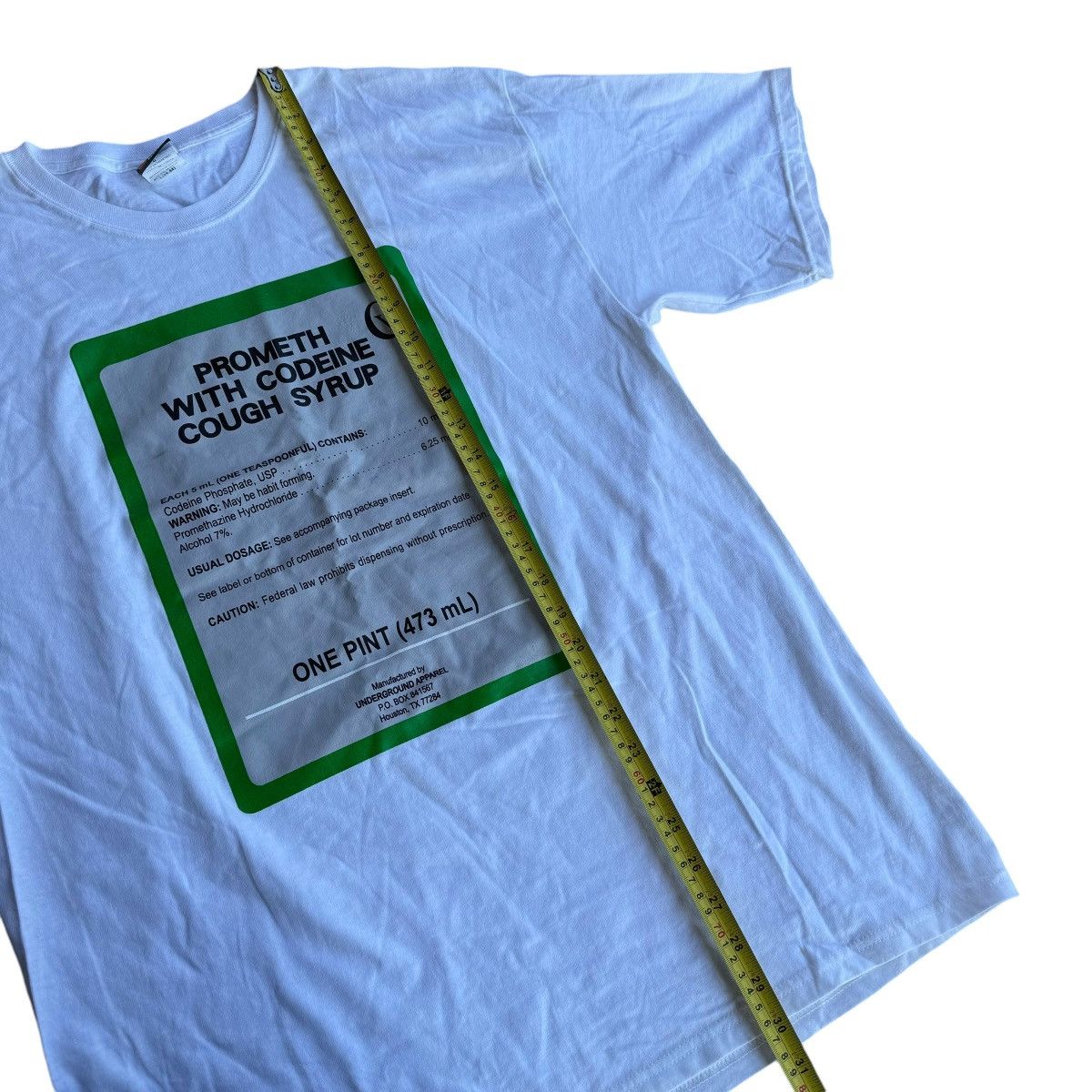 Awful Lot of Cough Syrup × Fucking Awesome × Vintage Prometh Codeine Lean Promo Tee Shirt Vintage Cough Syrup Size US L / EU 52-54 / 3 - 11 Thumbnail