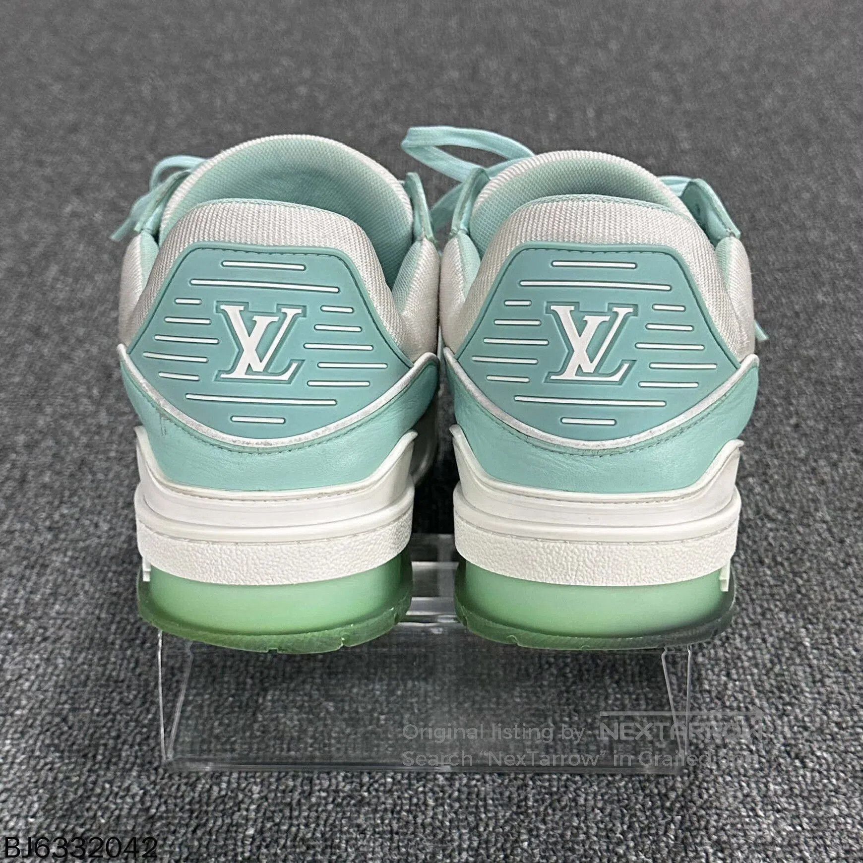 Louis Vuitton tiffany green embossed trainer by louis vuitton. Size US 9 / EU 42 - 7 Thumbnail