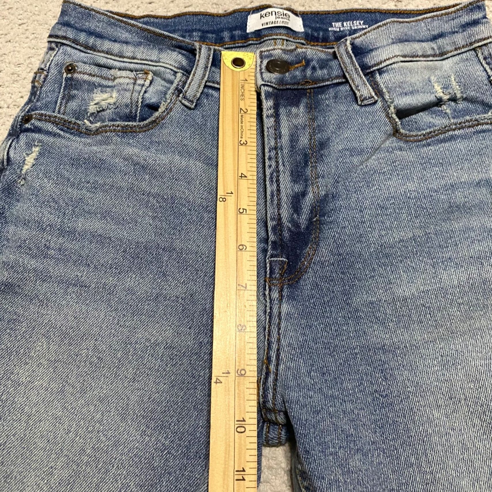 Vintage Kensie Jeans Womens Jeans Blue Denim Medium Wash High Rise Skinny Distressed 4 Pocket 5-Pocket Design Size 27" / US 4 / IT 40 - 7 Thumbnail