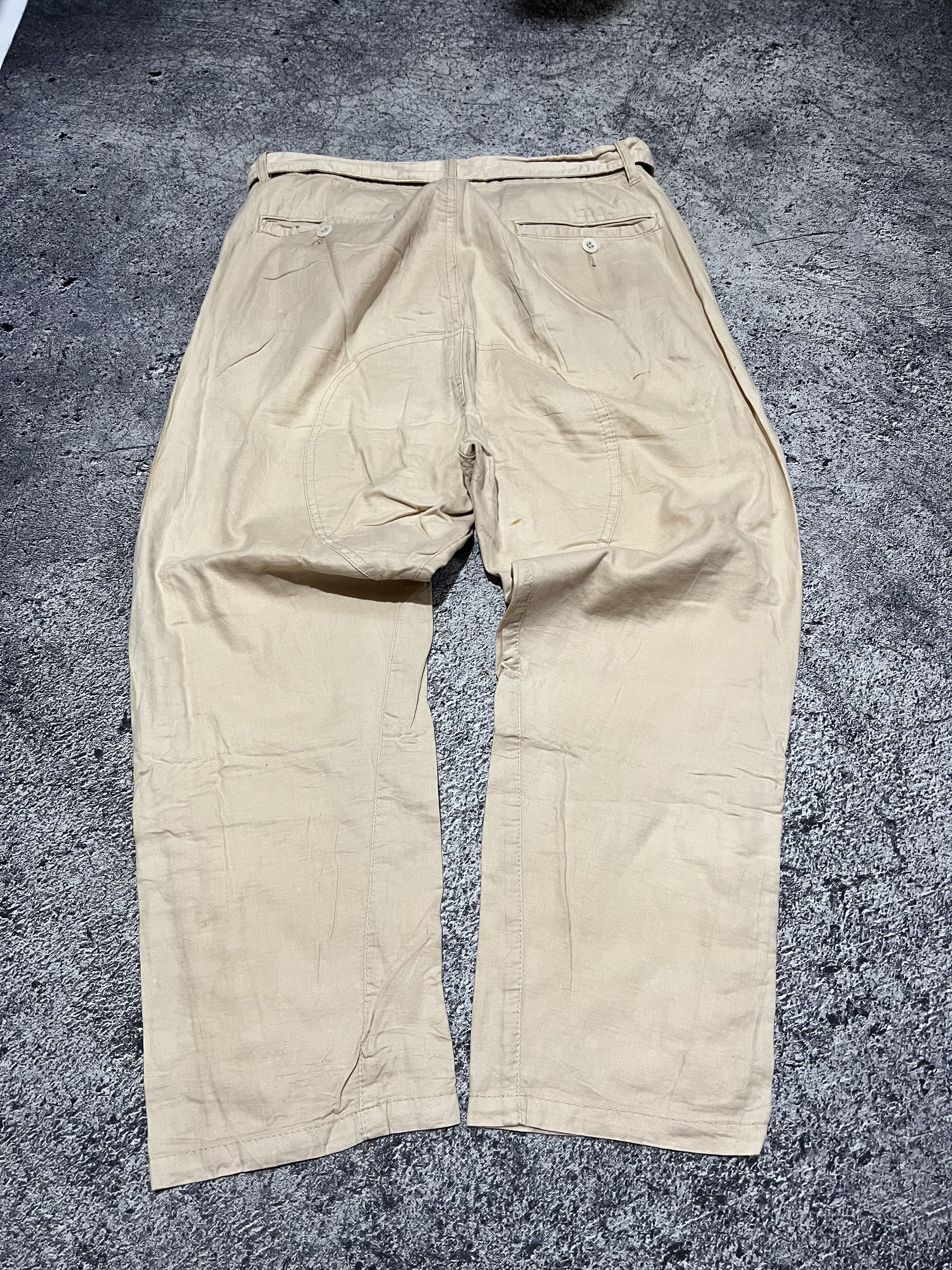 Issey Miyake 2000s Zucca Belted and Buttoned Asymmetric Pants Size US 30 / EU 46 - 4 Thumbnail