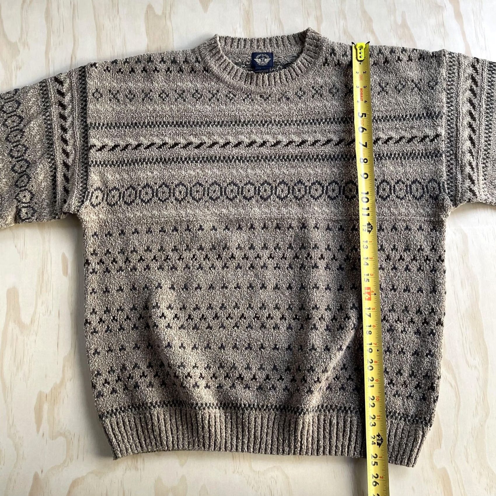 Dockers VINTAGE Dockers Sweater Mens Large Beige Fair Isle Crewneck Knit Pullover Casual Size US L / EU 52-54 / 3 - 5 Thumbnail