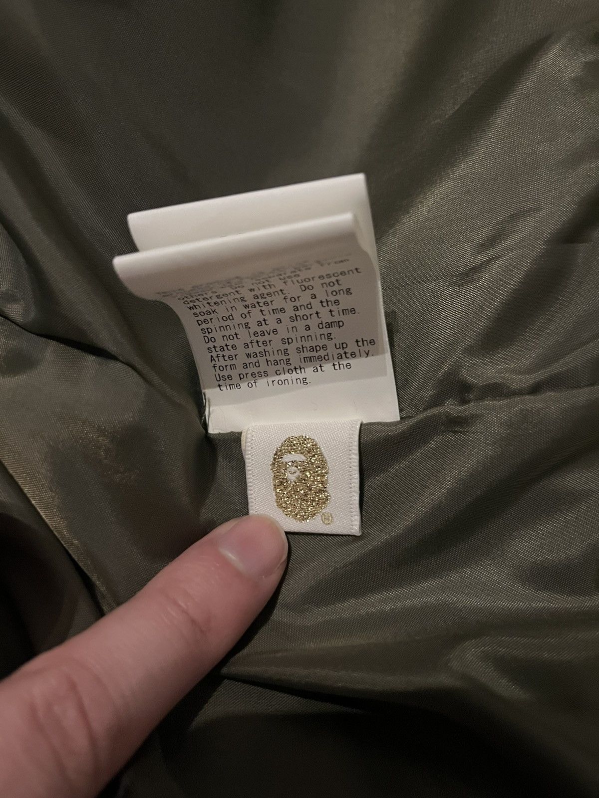 Bape Bape Bomber Jacker Olive Green Size L Size US L / EU 52-54 / 3 - 7 Thumbnail