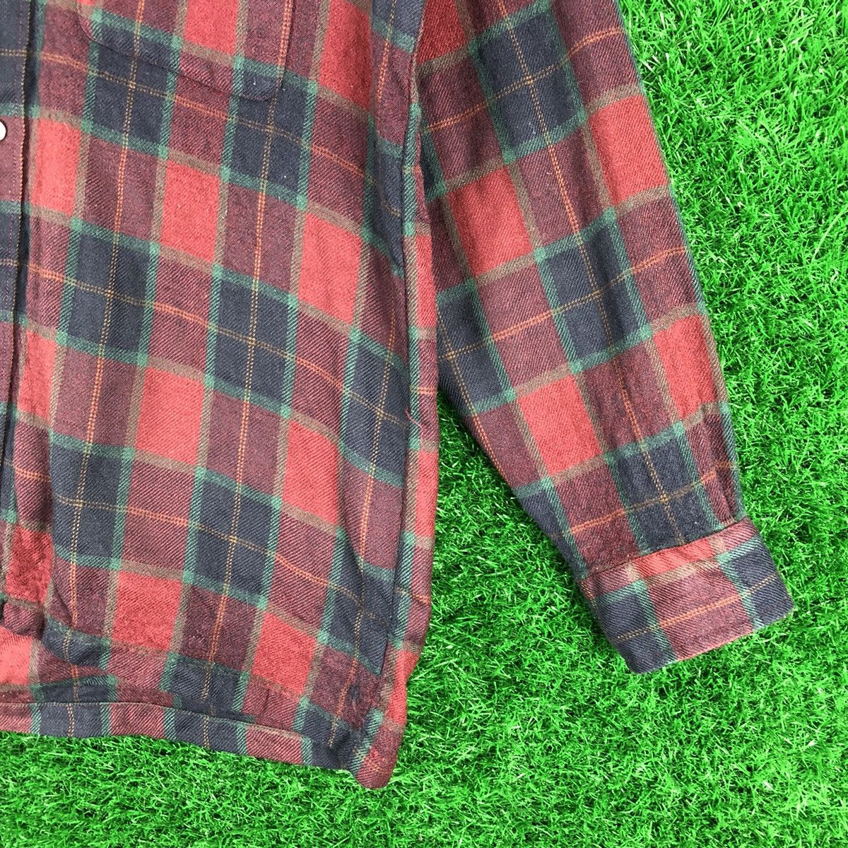Japanese Brand Vintage 80'a Wool Flannel Checkered by Key Largo Size US S / EU 44-46 / 1 - 3 Thumbnail