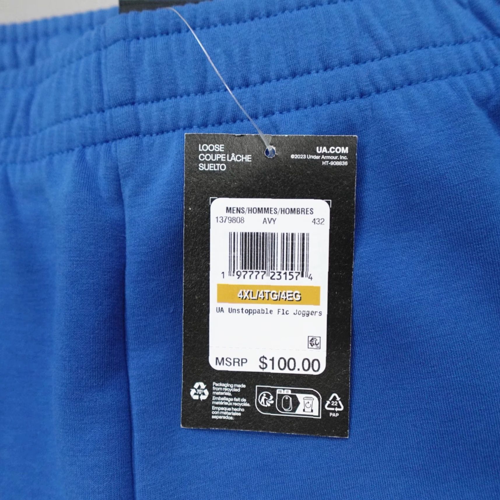 Under Armour VINTAGE? (No) Under Armour Unstoppable Fleece Joggers Blue 1379808-432 Men's 4XL Size Big & Tall, XS-? Size US 36 / EU 52 - 2 Thumbnail