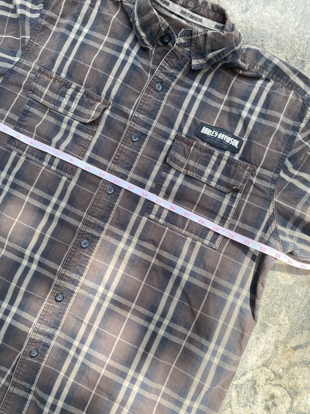 Harley Davidson Brown Plaid Harley Embroidered Button Down Flannel Large Size US L / EU 52-54 / 3 - 6 Thumbnail
