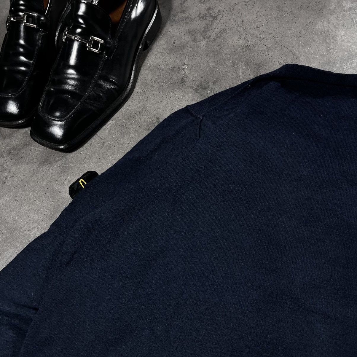Stone Island Stone Island 00s Vintage Vneck Knit Sweater Massimo Osti Size US L / EU 52-54 / 3 - 12 Thumbnail