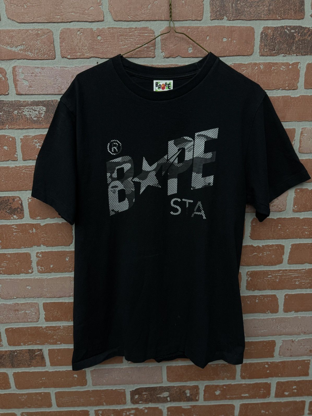 Bape Black Basic Logo Tee Size M 🧼