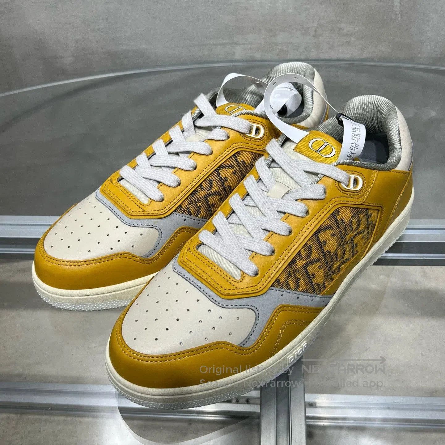 Dior DIOR B27 White Yellow Sneakers. Size US 9 / EU 42 - 2 Thumbnail