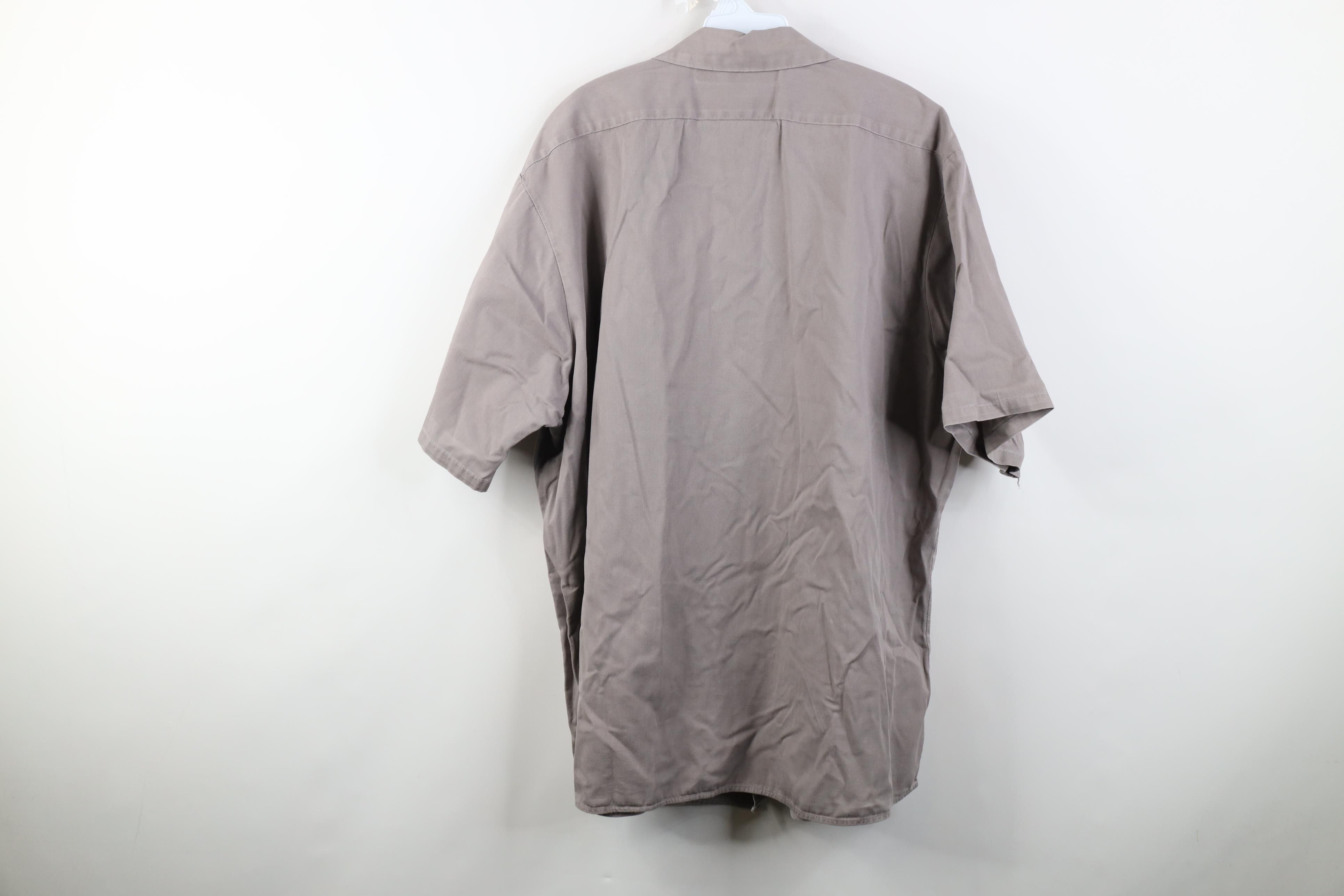 Vintage Vintage 90s Streetwear Workwear Mechanic Button Shirt Gray Size US XXL / EU 58 / 5 - 14 Thumbnail