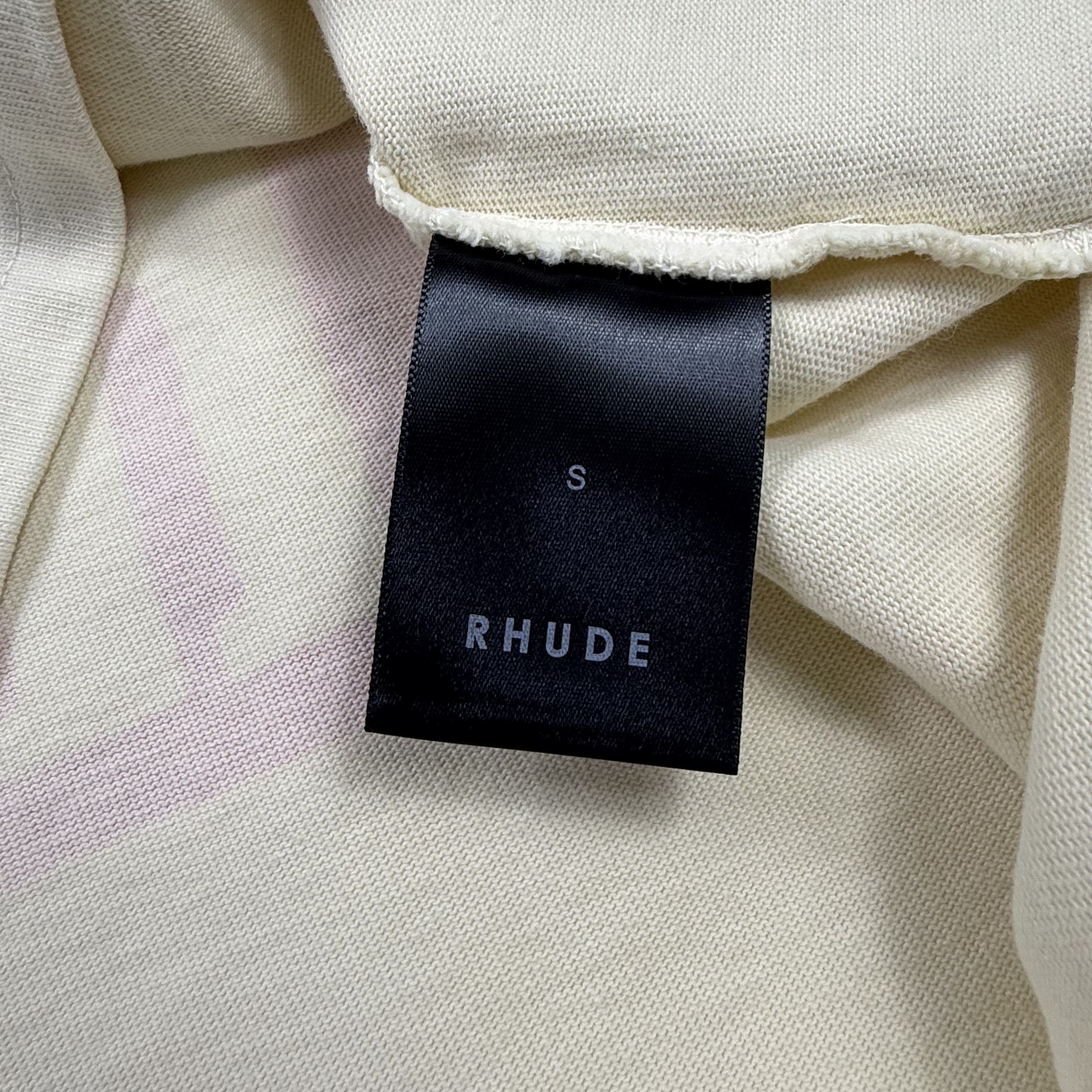 Rhude Rhude Moonlight Graphic T-Shirt Off-White Cream Cotton Tee S Size US S / EU 44-46 / 1 - 6 Thumbnail