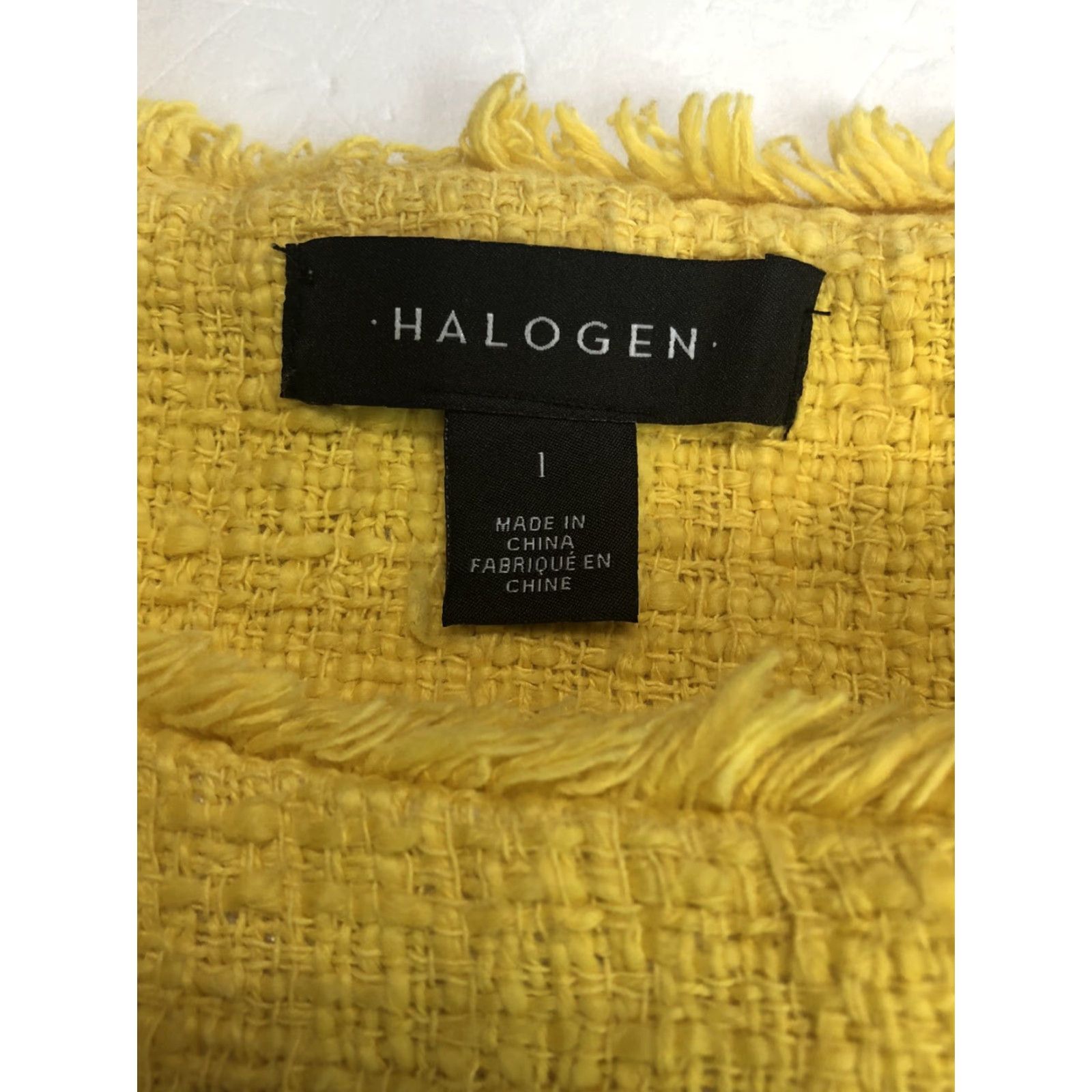 Vintage Halogen Womens Cotton Full Zip Collar Jacket Yellow Size 1 Womens Mens? Size XS / US 0-2 / IT 36-38 - 3 Thumbnail