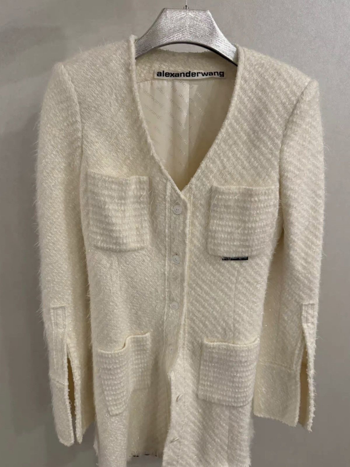 Alexander Wang Alexander Wang chain-trimmed tweed jacket Size XS / US 0-2 / IT 36-38 - 1 Thumbnail
