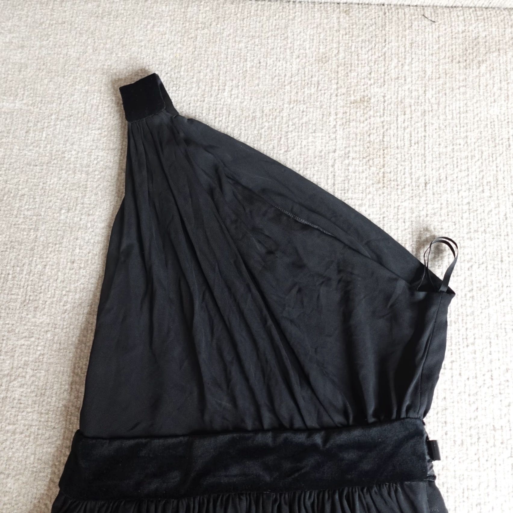 Dolce & Gabbana Dolce&Gabbana Dress Womens XS A-Line One Shoulder Black Party/Cocktail Long Dress Off Shoulder Vintage No Size XS / US 0-2 / IT 36-38 - 3 Thumbnail