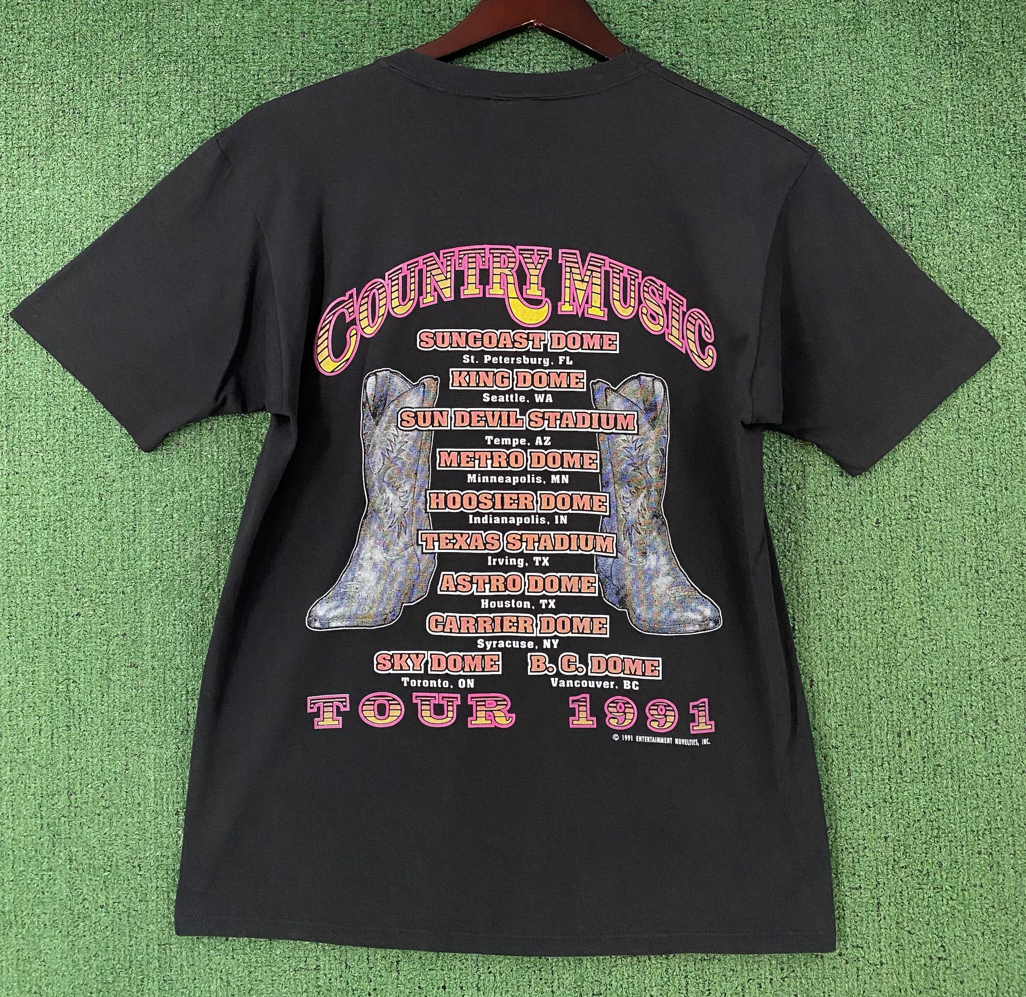 Jerzees 1991 County Music Tour Double Sided T-Shirt Large Size US L / EU 52-54 / 3 - 6 Thumbnail
