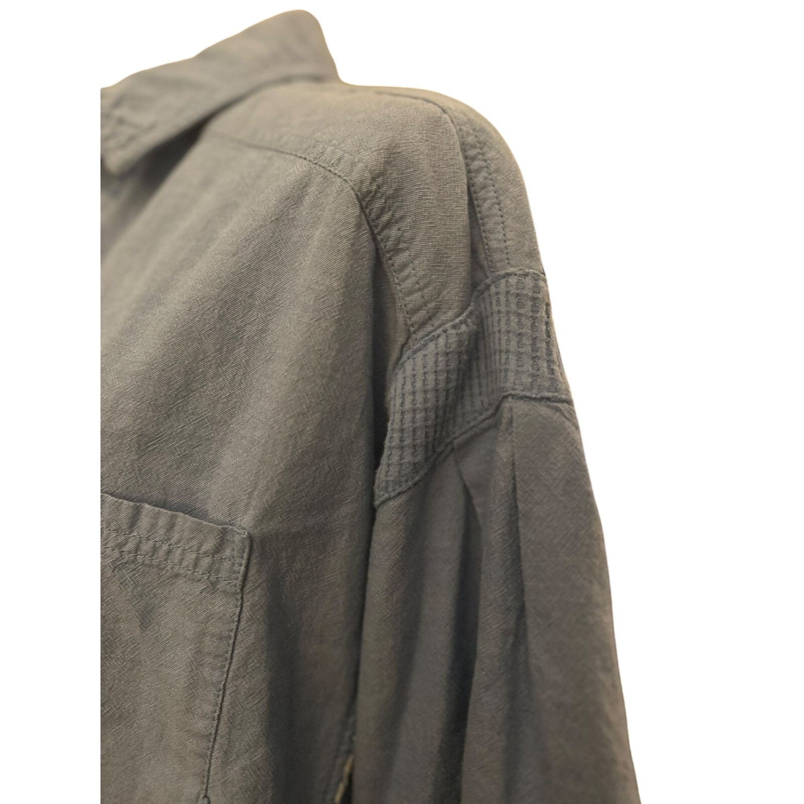 Free People We The Free Denim Shirt, RARE ITEM, Oversized Small Size S / US 4 / IT 40 - 5 Thumbnail