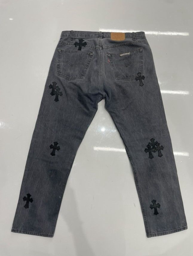 Chrome Hearts Chrome Hearts Levis 501 Grey Cross Patch Denim Size US 36 / EU 52 - 2 Thumbnail