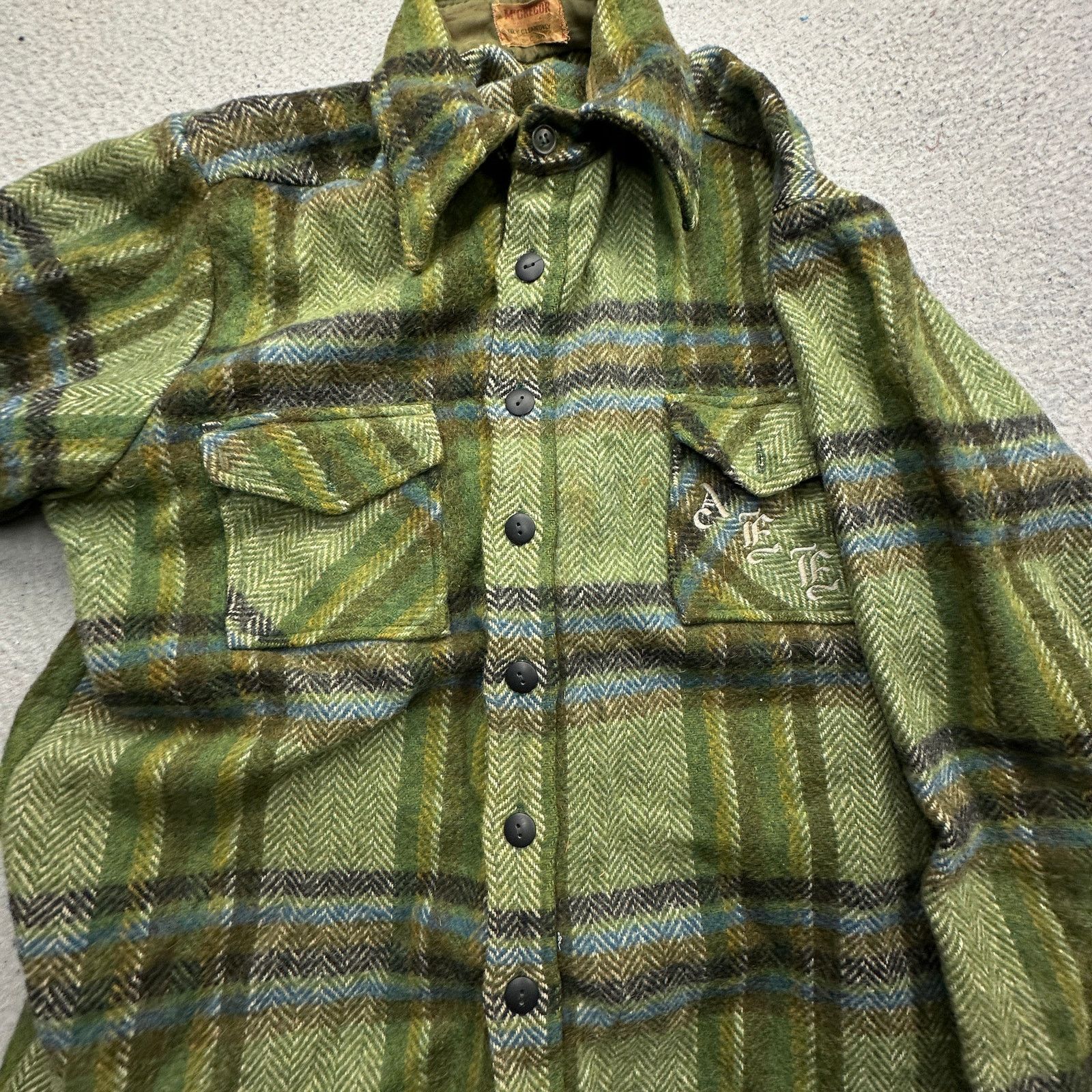 McGregor Vintage 50s 60s McGregor Wool Plaid Flannel Button Shirt L Size US L / EU 52-54 / 3 - 11 Thumbnail