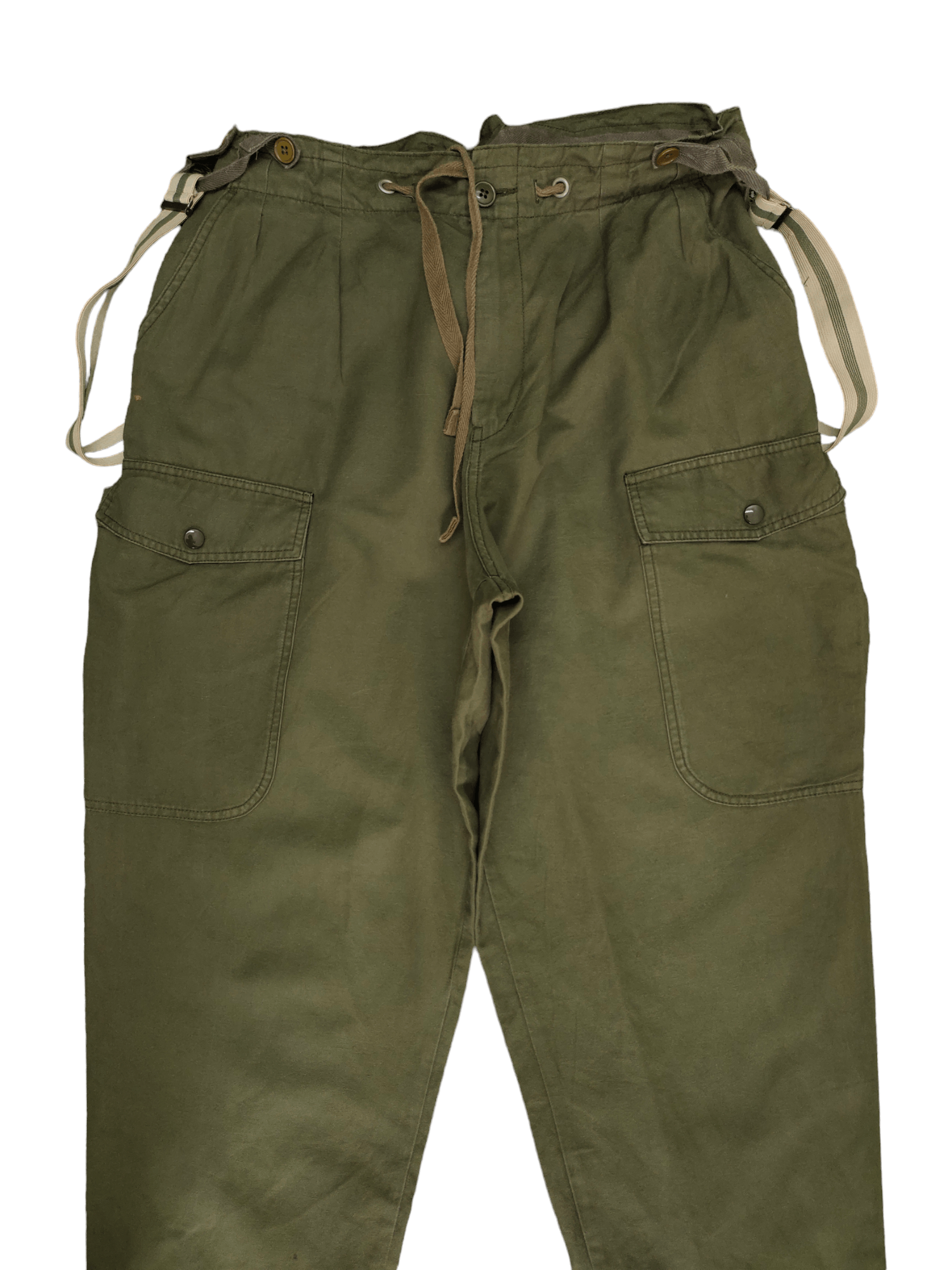 Johnbull Vtg 90s Johnbull OG Military Baggy Cargo Pant With Suspender Size US 34 / EU 50 - 2 Thumbnail