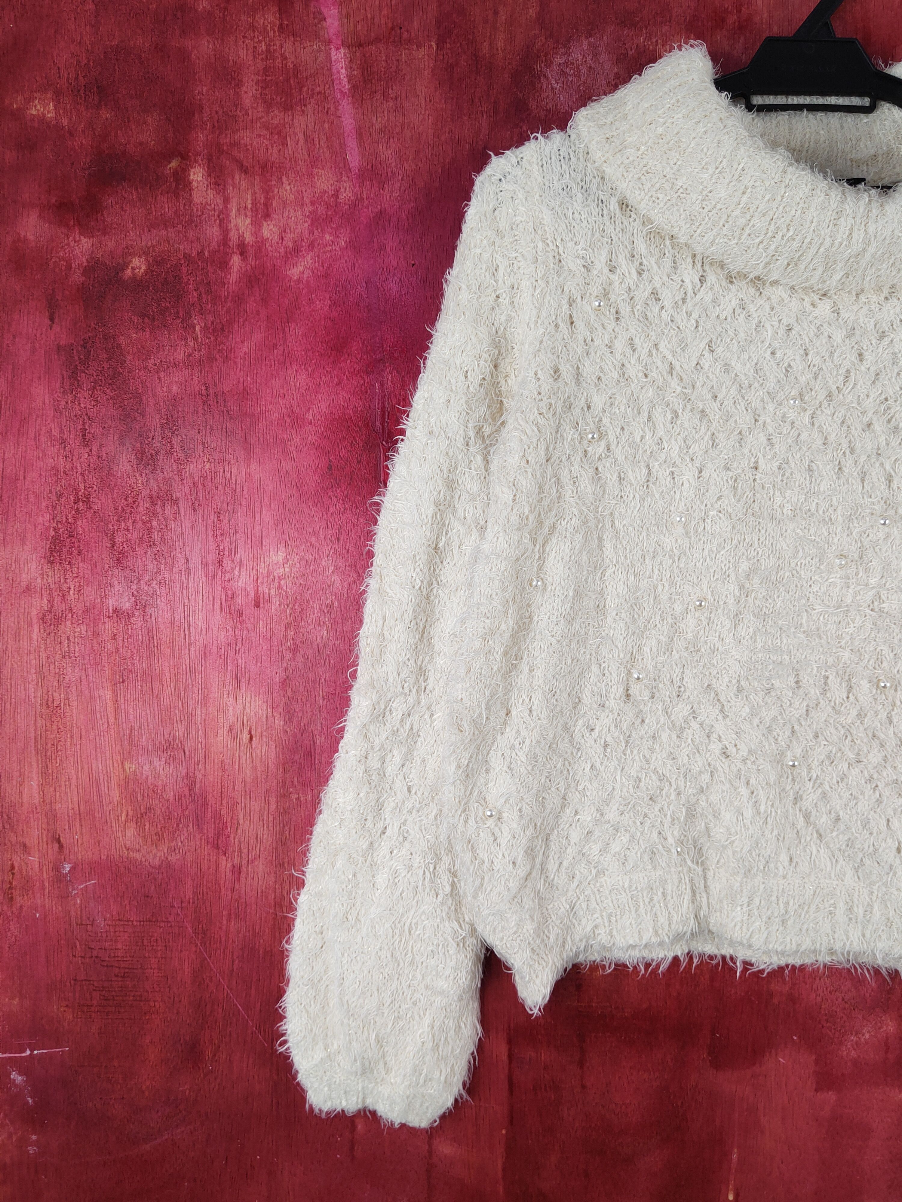 Homespun Knitwear × Japanese Brand Ingni Yellow Shag Shaggy Fur Mohair Knitwear #S2083 Size M / US 6-8 / IT 42-44 - 4 Thumbnail