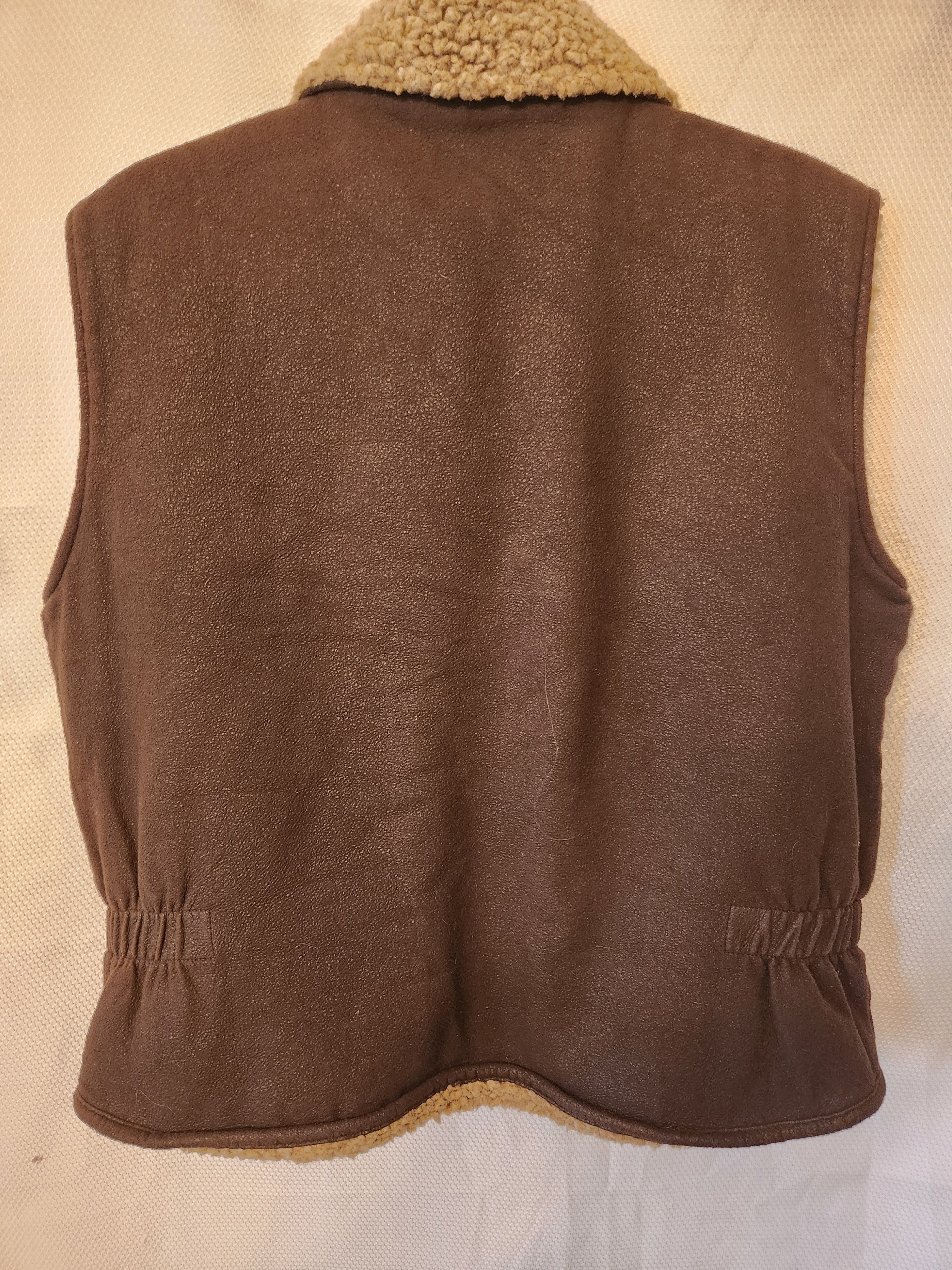 Other Vtg Tsunami Reversible Cotton Blend Fleece Button Front Vest Size L / US 10 / IT 46 - 3 Thumbnail