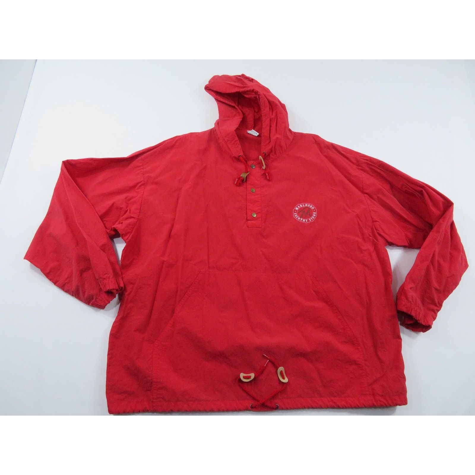 Marlboro Marlboro Country Store Red Pullover Windbreaker Hooded Sz XL Size US XL / EU 56 / 4 - 1 Thumbnail
