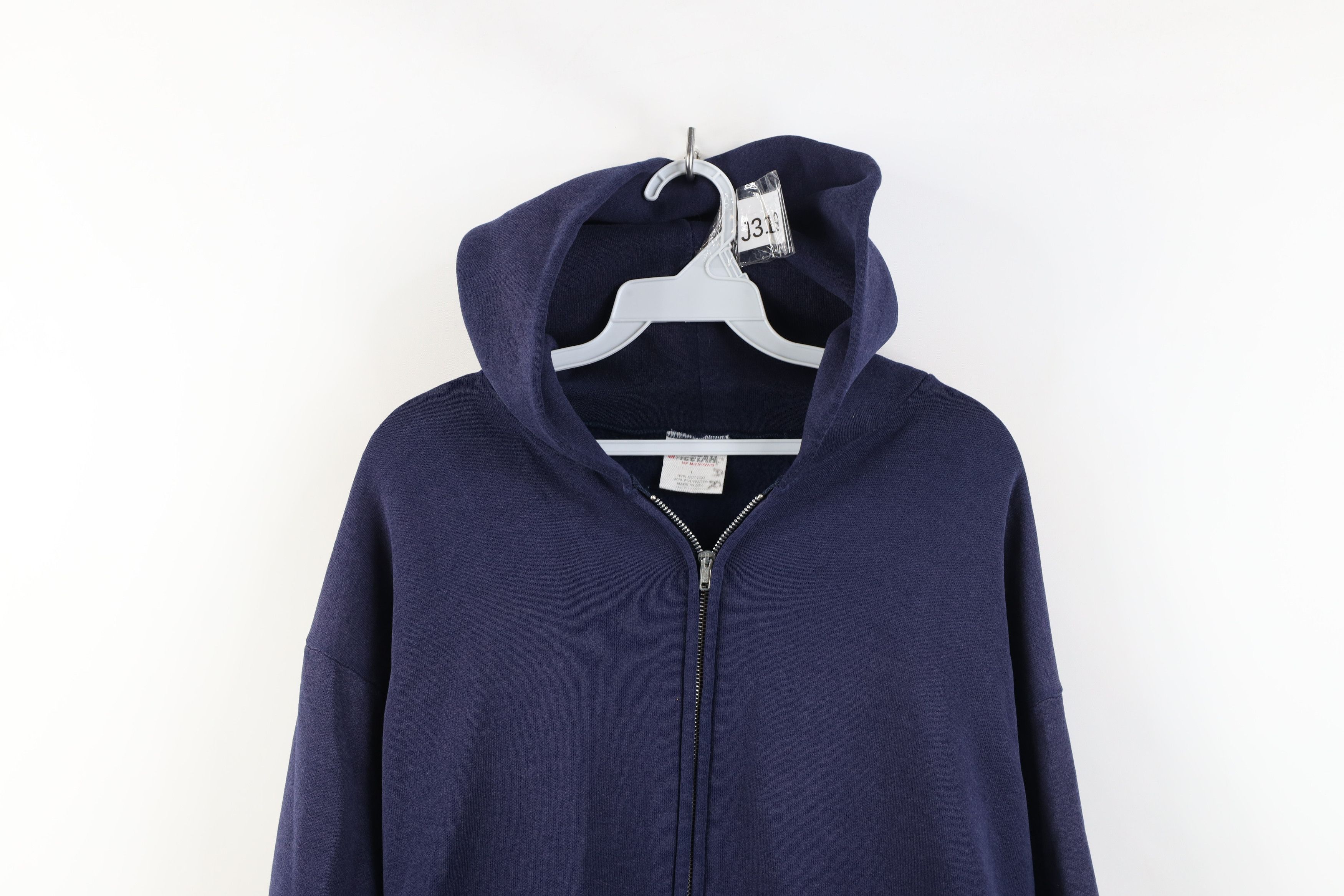 Vintage Vintage 90s Streetwear Blank Sun Faded Full Zip Hoodie USA Size US L / EU 52-54 / 3 - 2 Thumbnail