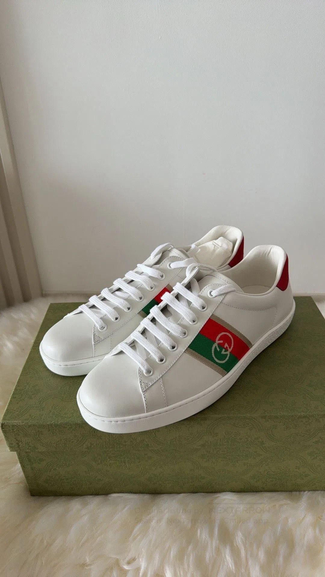 Gucci Gucci Double G Logo Green Red Web White Sneakers. Size US 10 / EU 43 - 7 Thumbnail