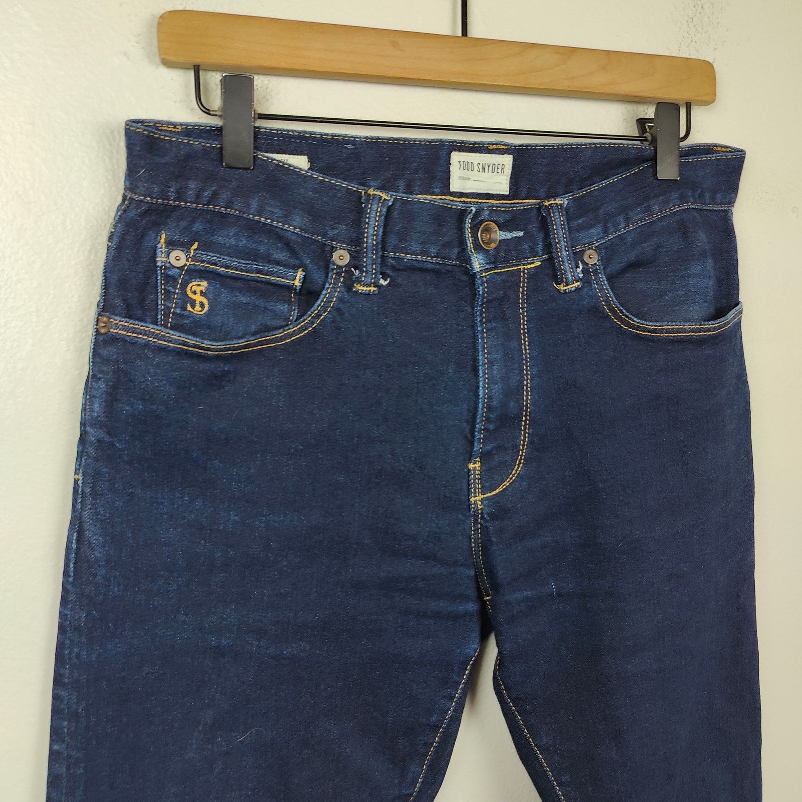 Todd Snyder Todd Snyder Slim Fit Jeans Mens 31x32 Dark Wash Slim Fit Size US 31 - 2 Thumbnail